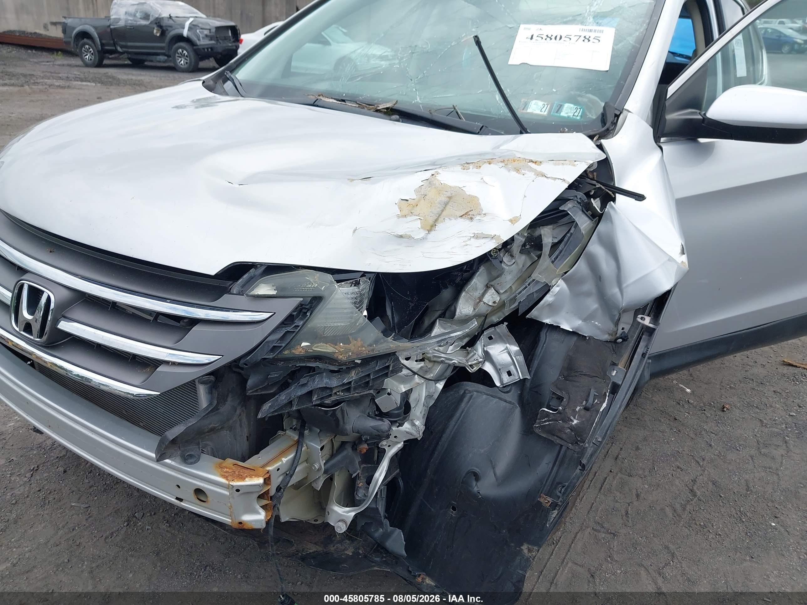 2013 Honda Cr-v Ex Silver vin: 2HKRM4H56DH659342
