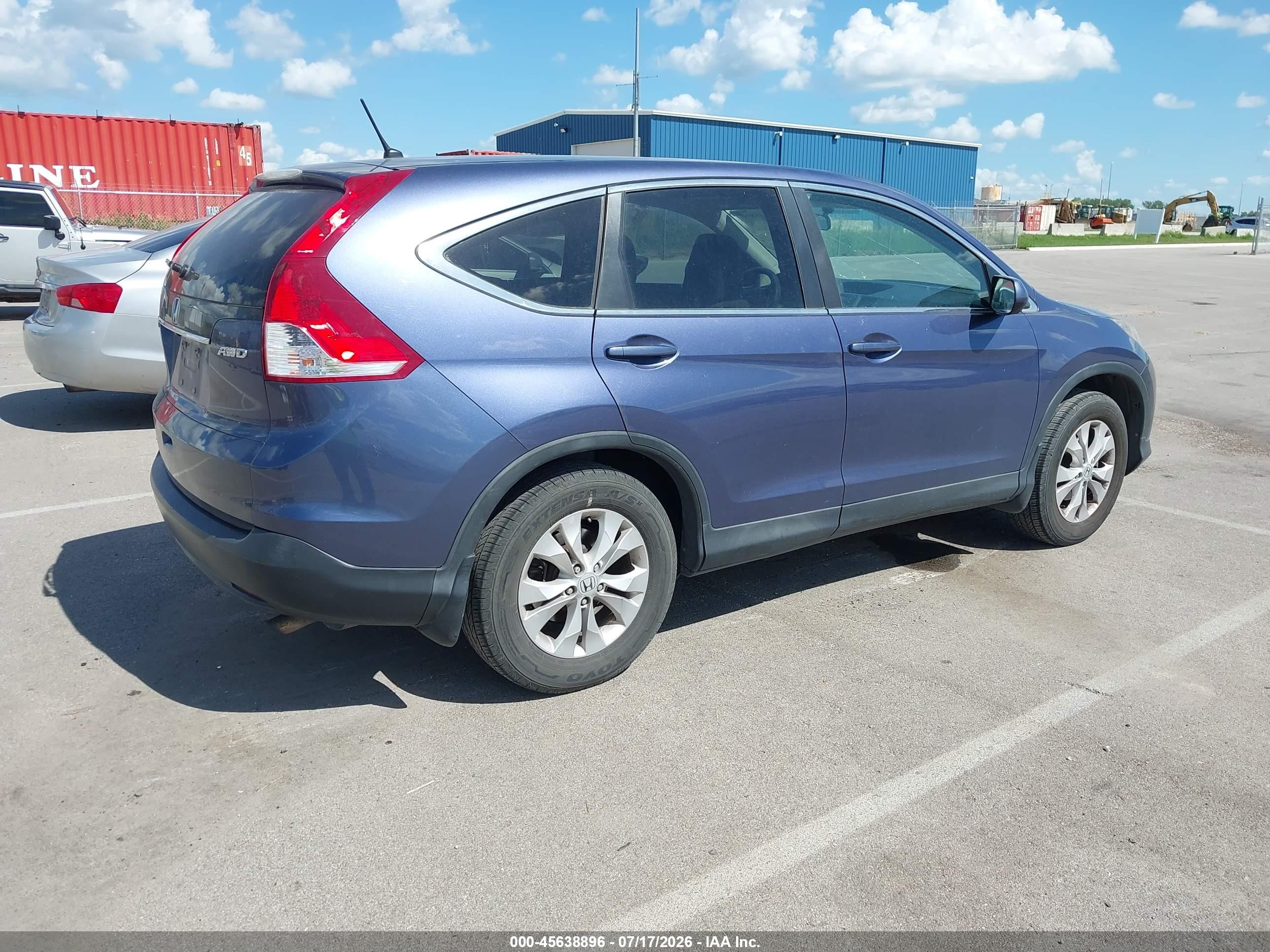 2014 Honda Cr-v Ex Blue vin: 2HKRM4H56EH665031