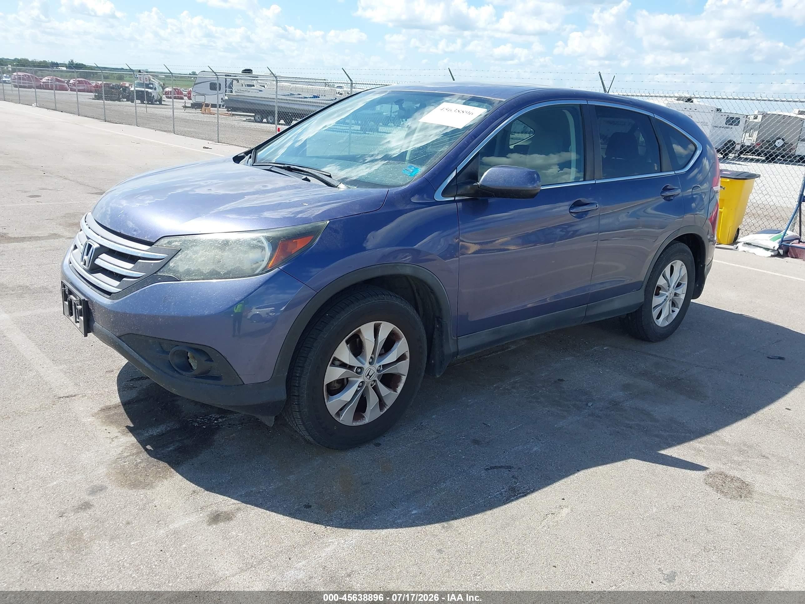 2014 Honda Cr-v Ex Blue vin: 2HKRM4H56EH665031