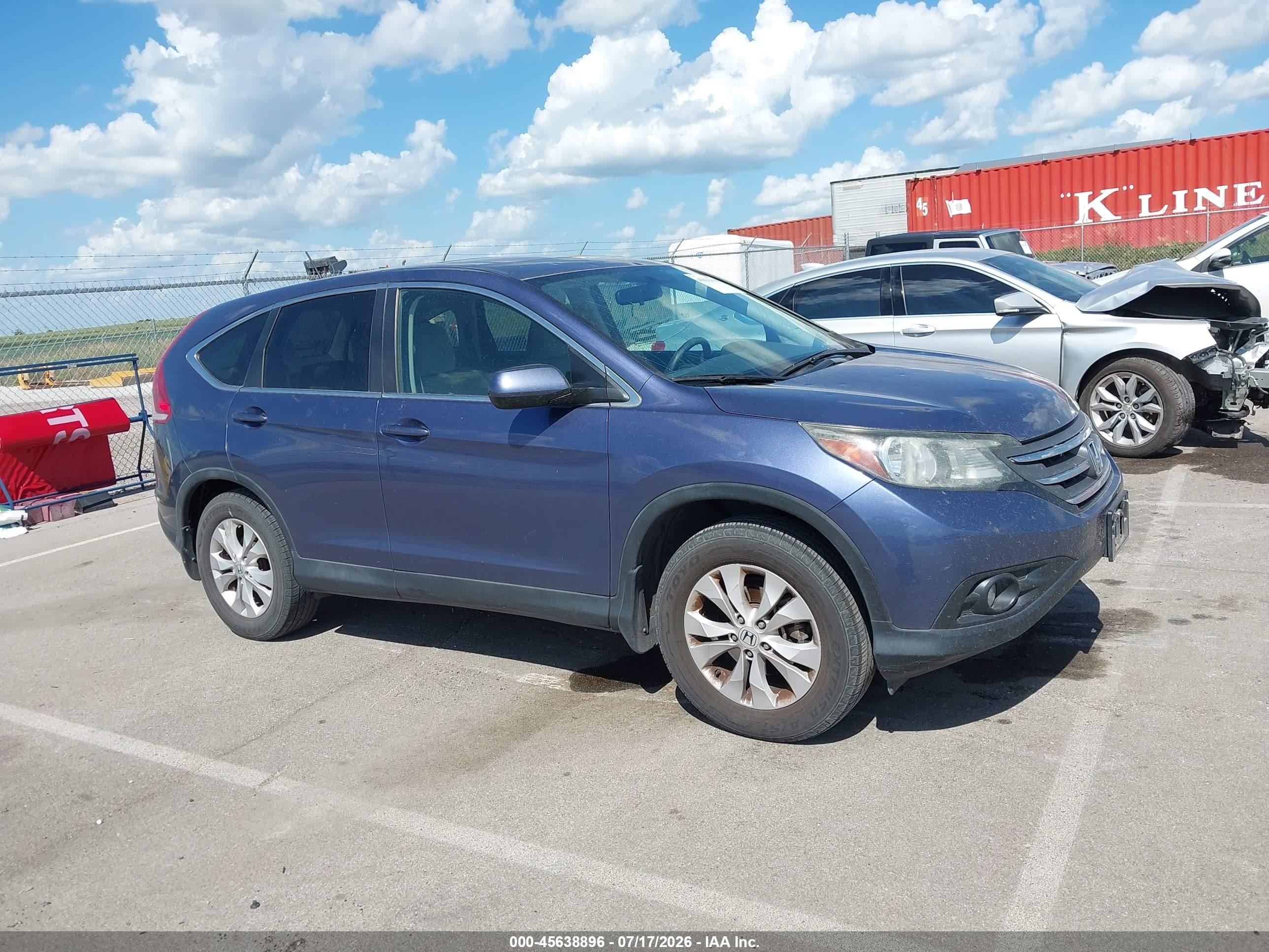 2014 Honda Cr-v Ex Blue vin: 2HKRM4H56EH665031