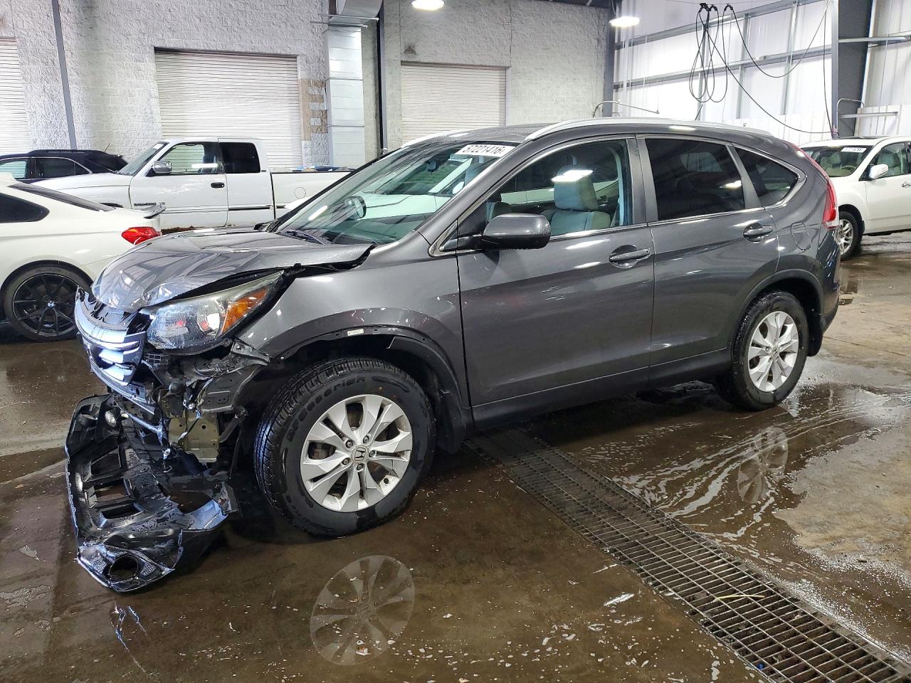 2014 Honda Cr-v Ex Gray vin: 2HKRM4H56EH699874