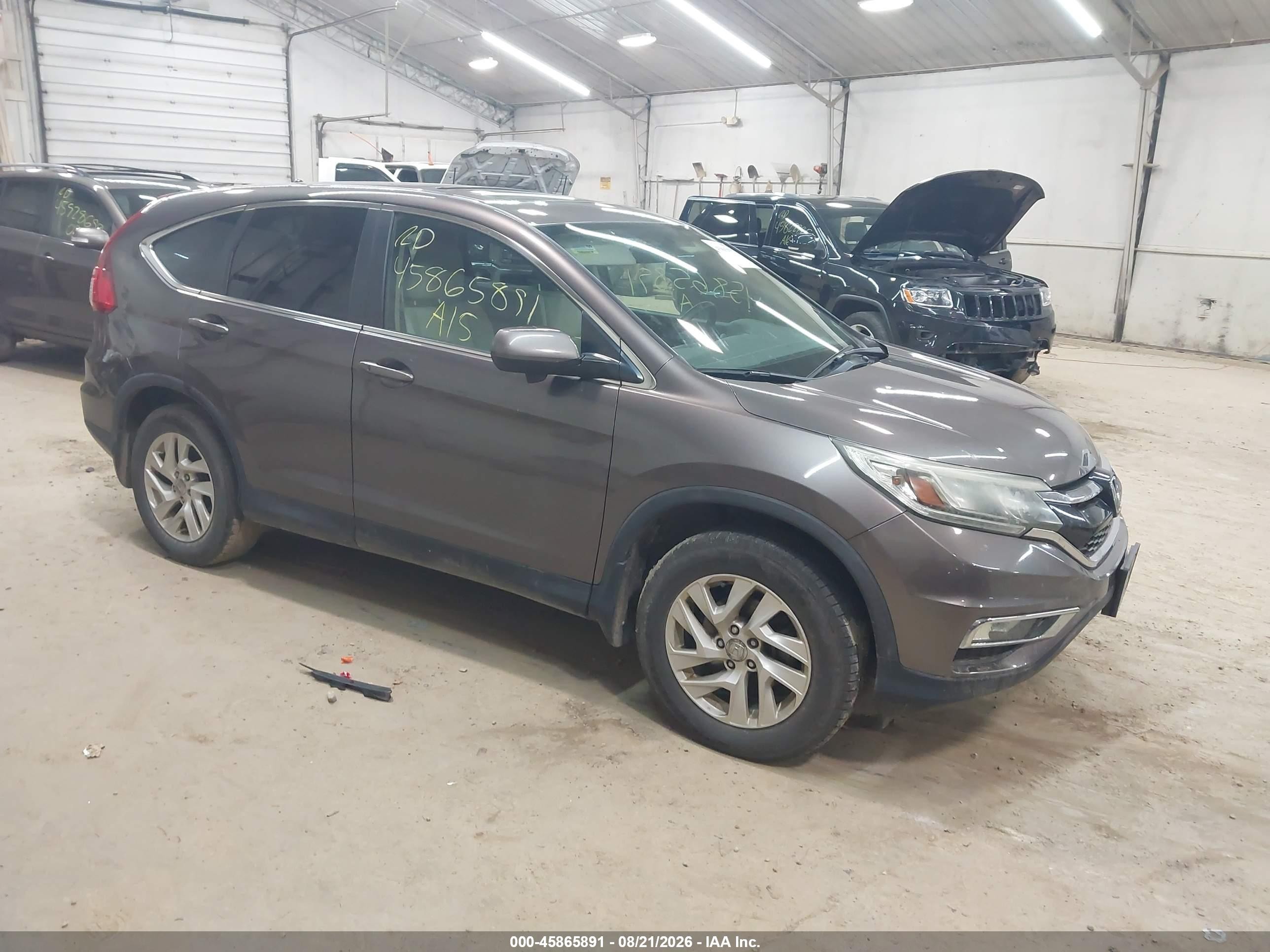 2015 Honda Cr-v Ex Green vin: 2HKRM4H56FH600200