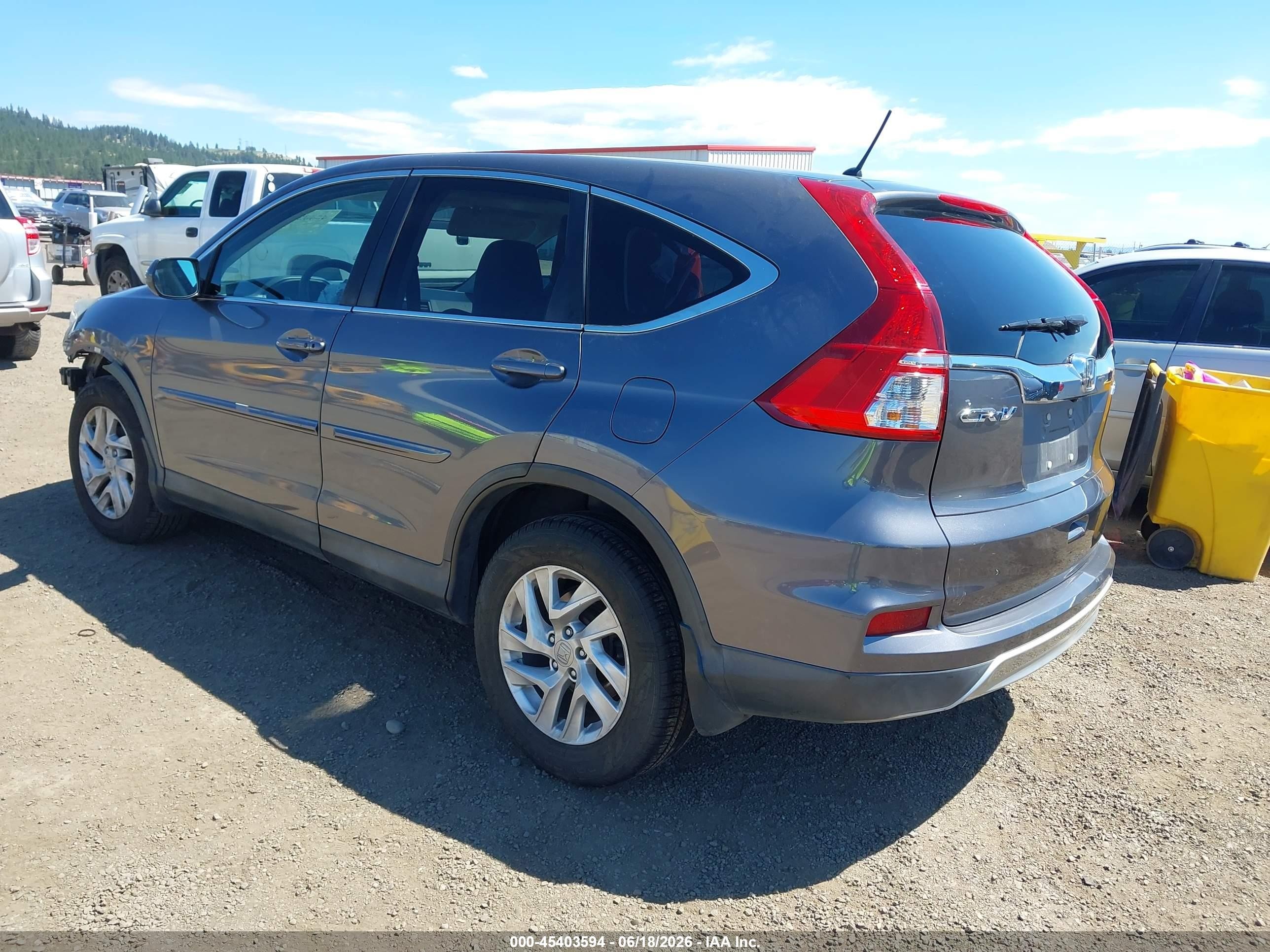 2015 Honda Cr-v Ex Серый vin: 2HKRM4H56FH619622