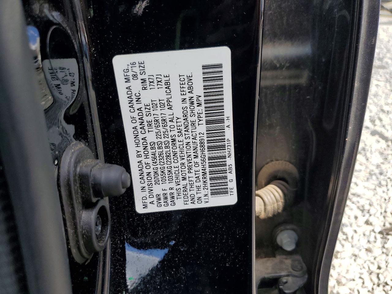 2016 Honda Cr-v Ex Black vin: 2HKRM4H56GH688912