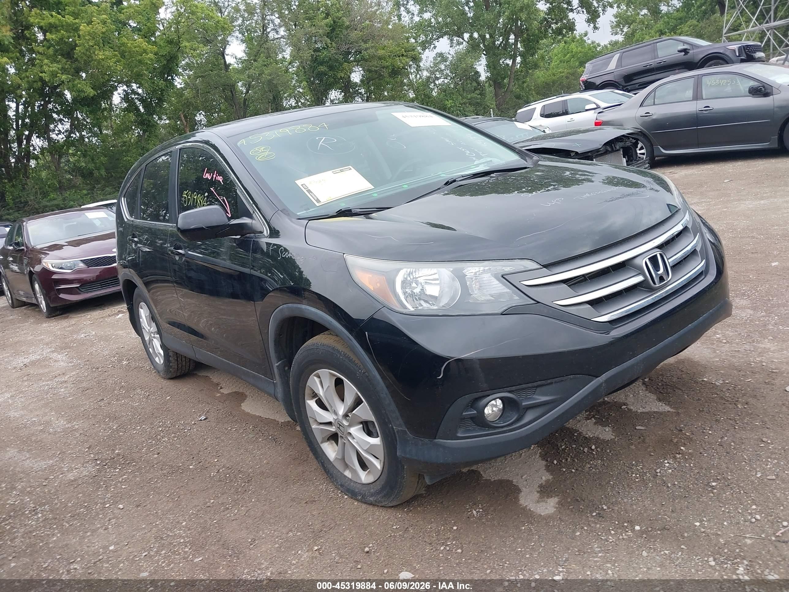 2012 Honda Cr-v Ex Black vin: 2HKRM4H57CH614070