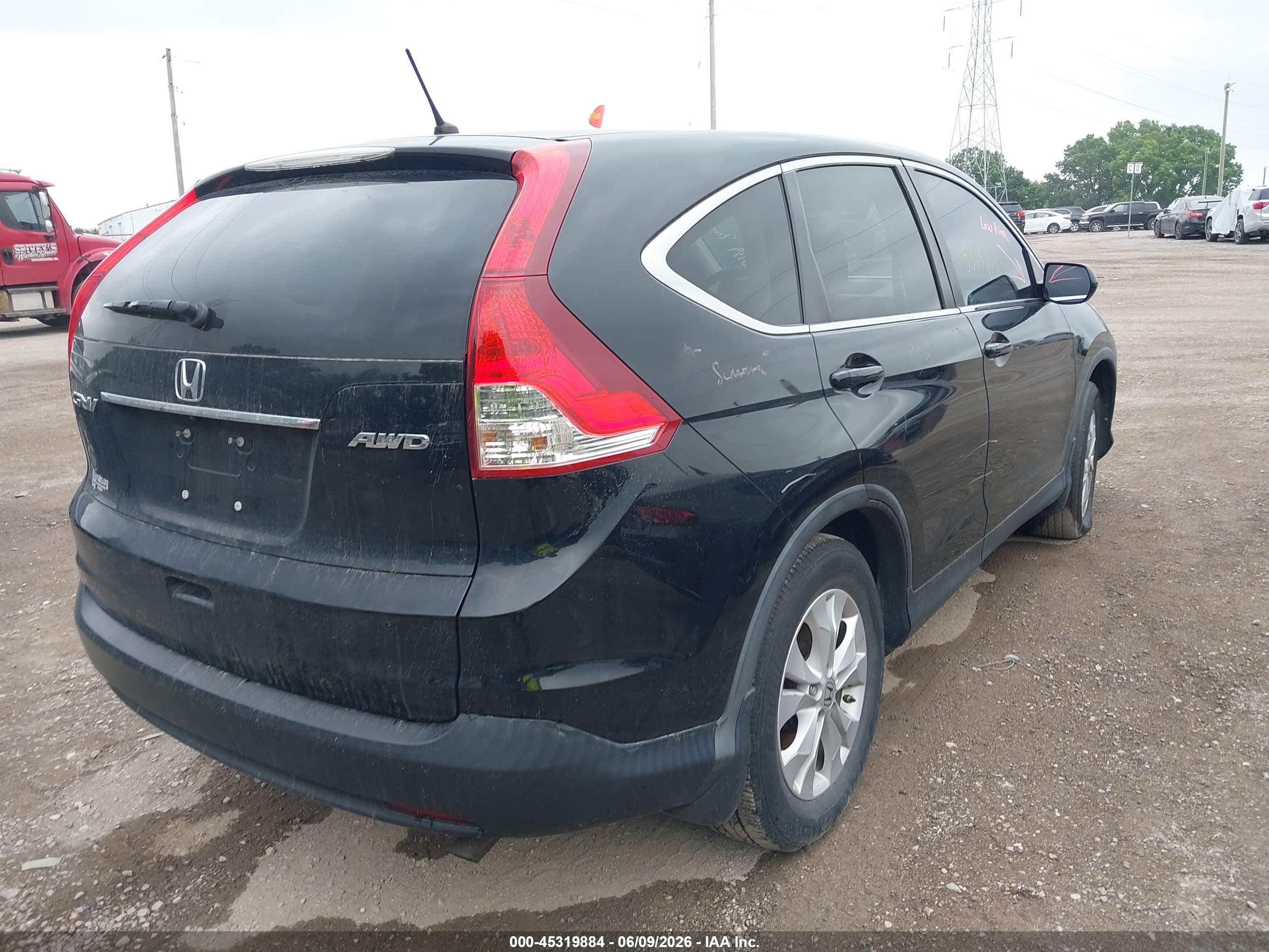 2012 Honda Cr-v Ex Black vin: 2HKRM4H57CH614070