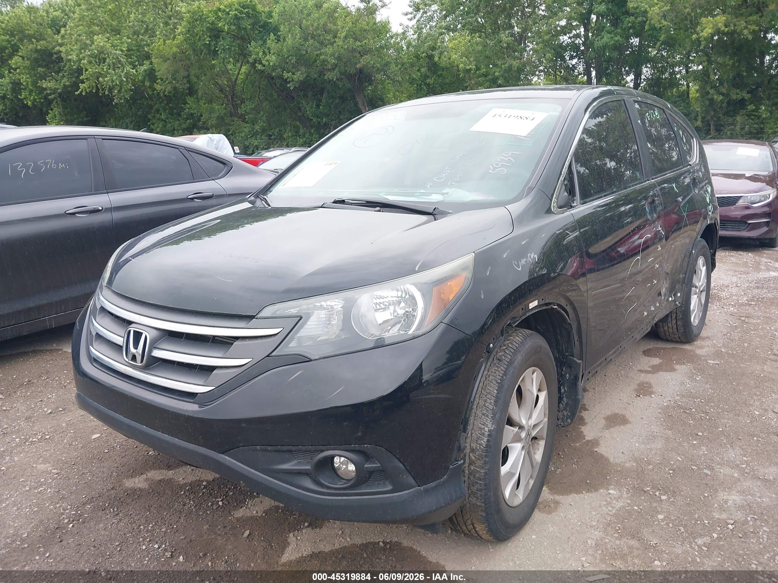 2012 Honda Cr-v Ex Black vin: 2HKRM4H57CH614070