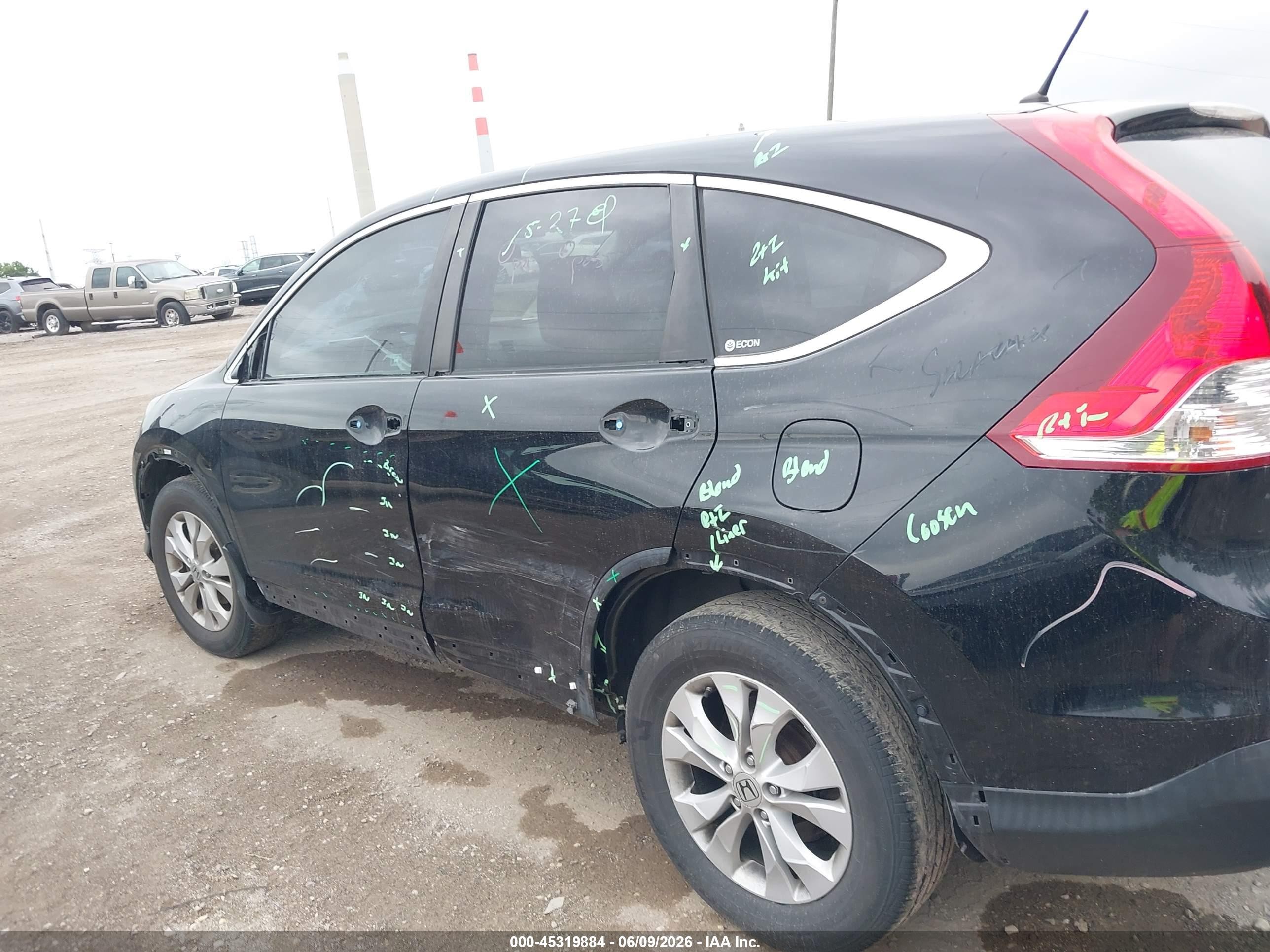 2012 Honda Cr-v Ex Black vin: 2HKRM4H57CH614070