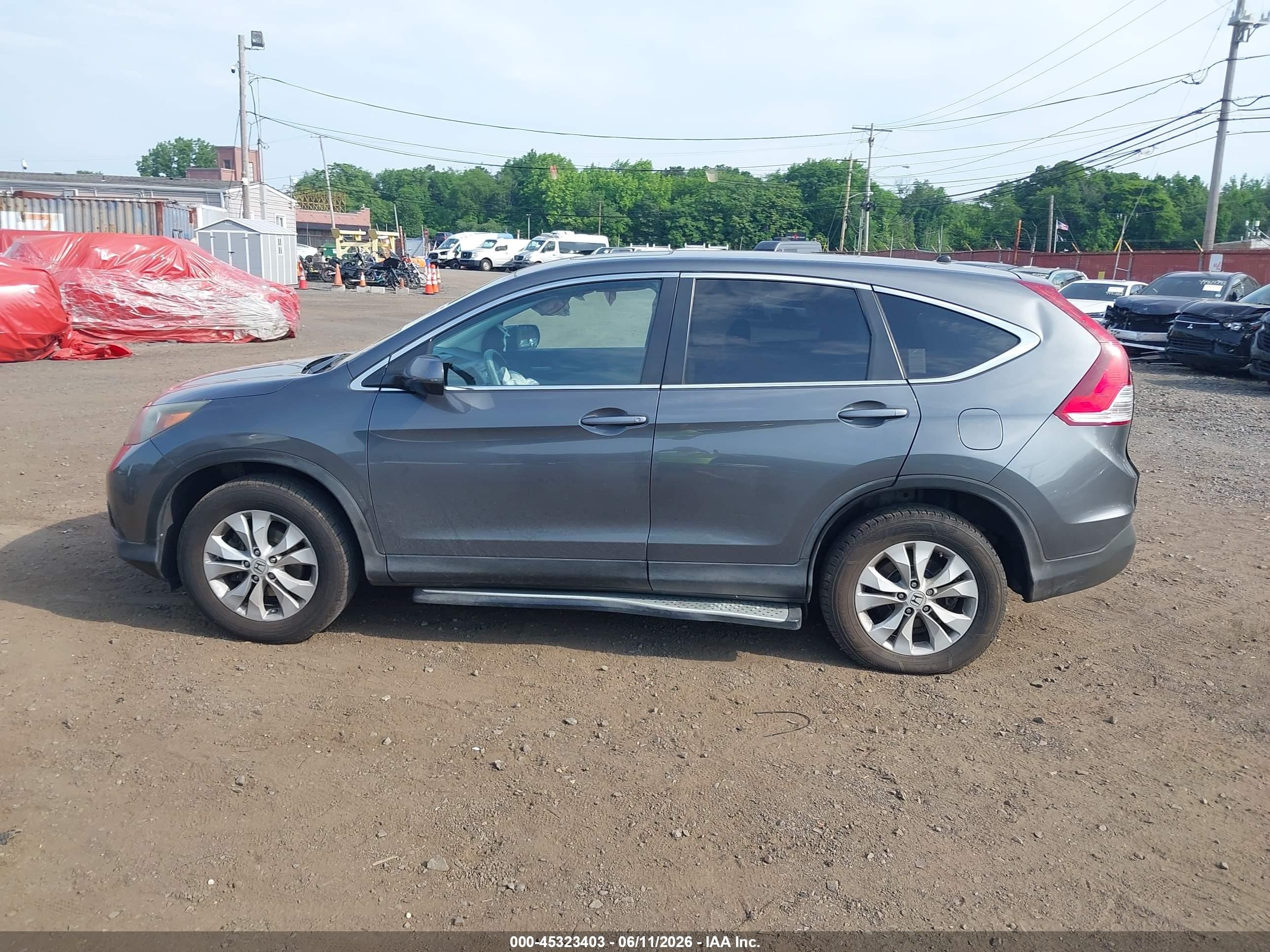 2013 Honda Cr-v Ex Gray vin: 2HKRM4H57DH617908
