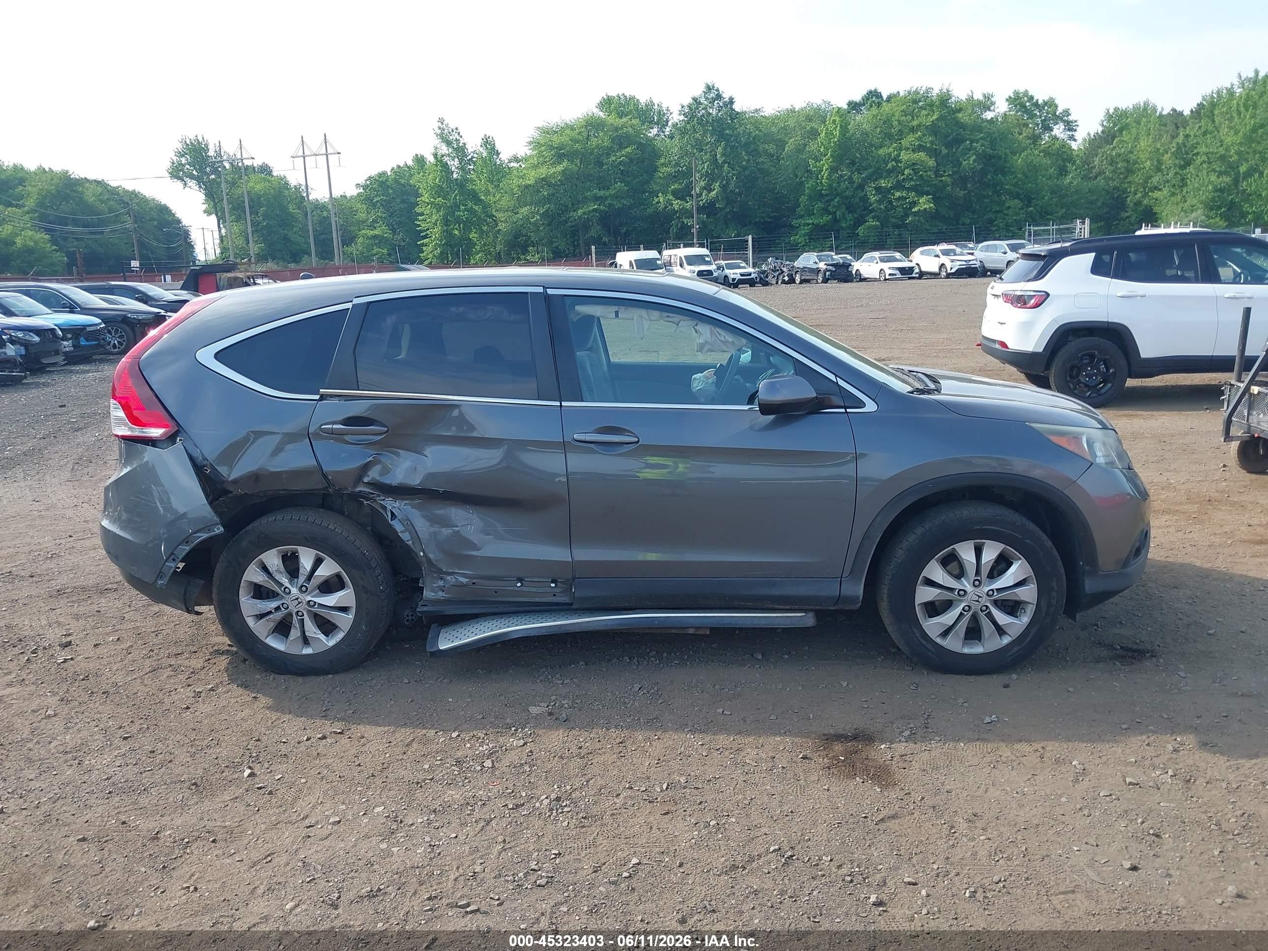 2013 Honda Cr-v Ex Gray vin: 2HKRM4H57DH617908