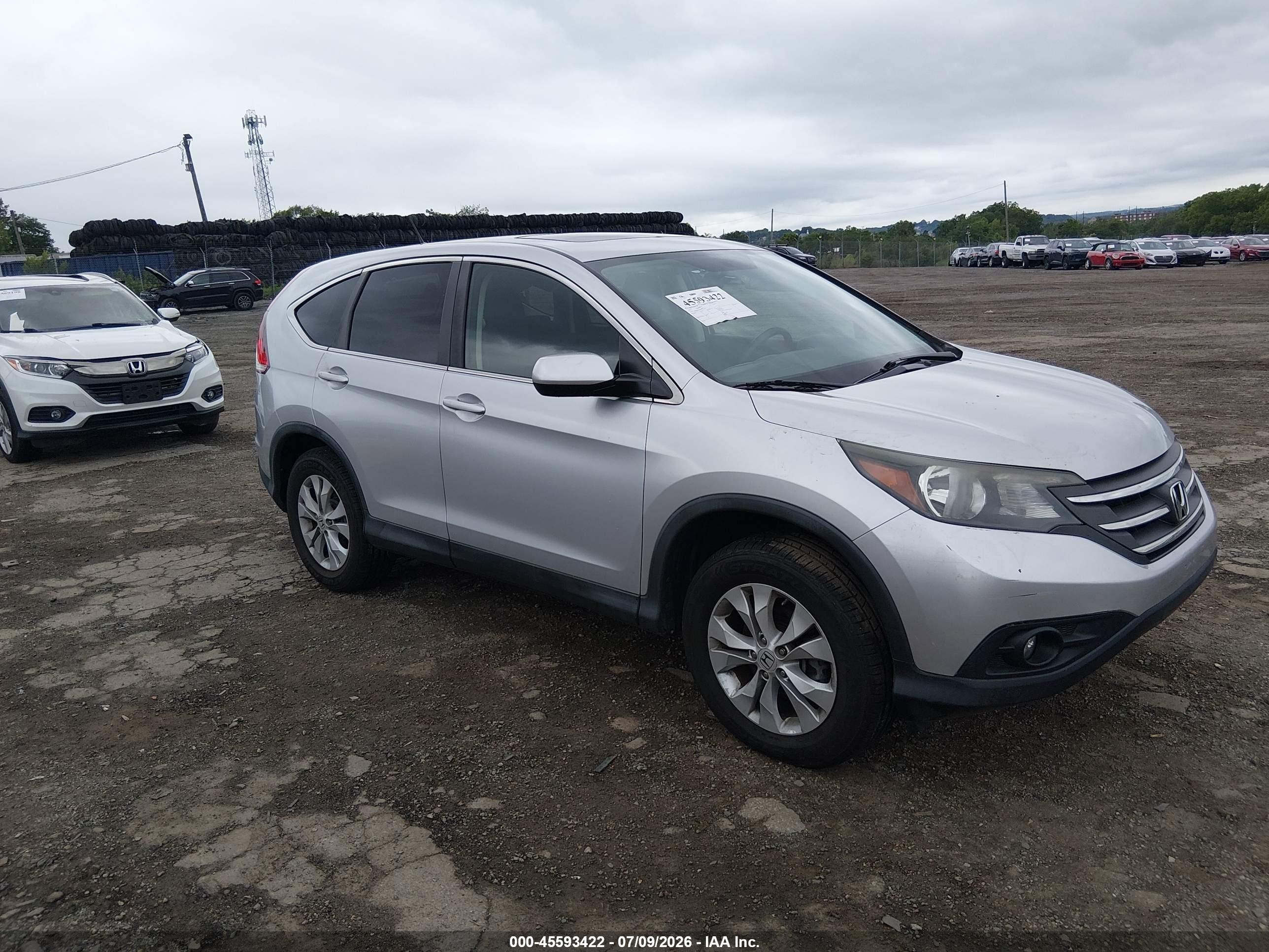 2013 Honda Cr-v Ex Silver vin: 2HKRM4H57DH621487