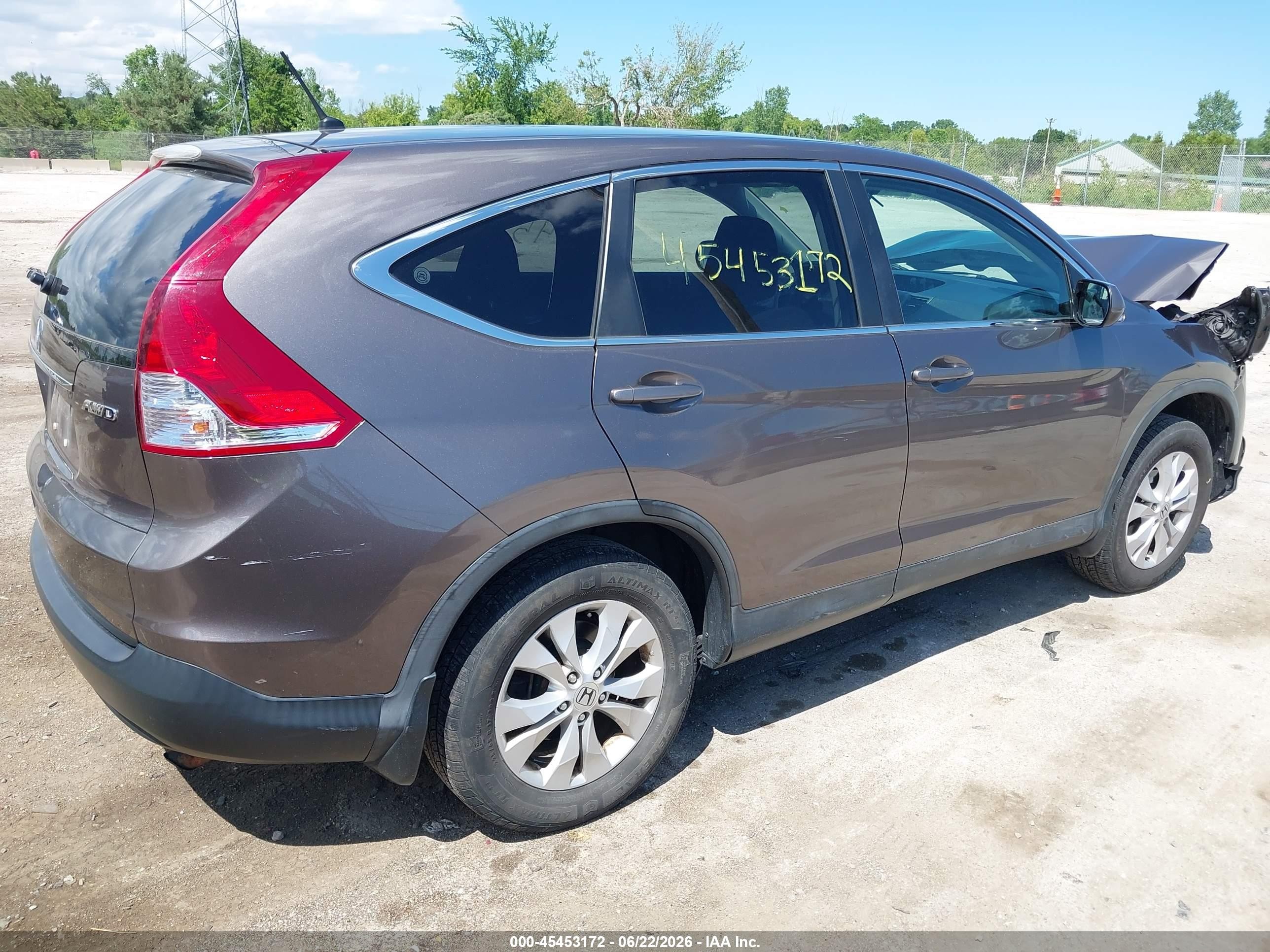 2014 Honda Cr-v Ex Gray vin: 2HKRM4H57EH621541
