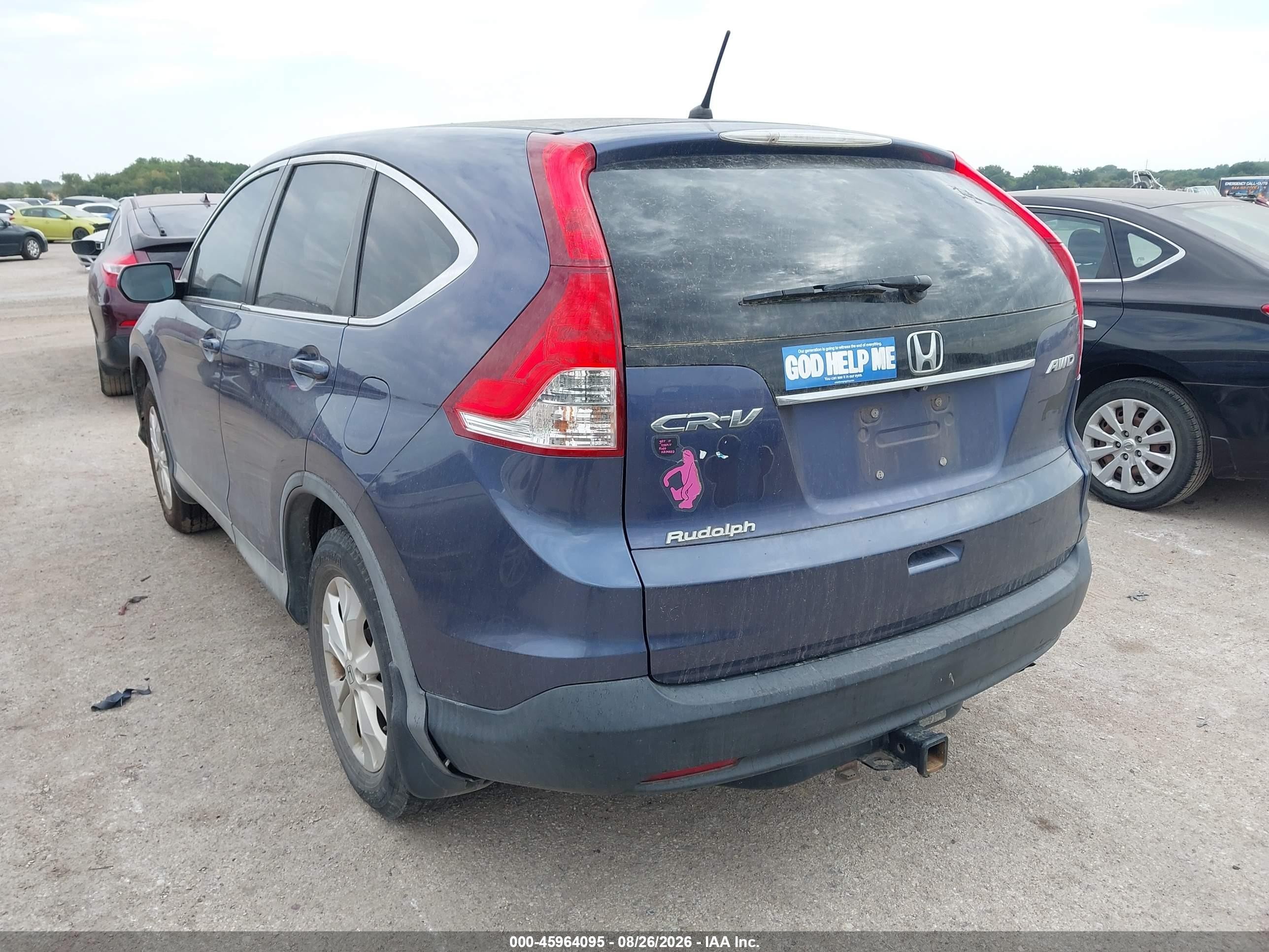 2014 Honda Cr-v Ex Blue vin: 2HKRM4H57EH691492