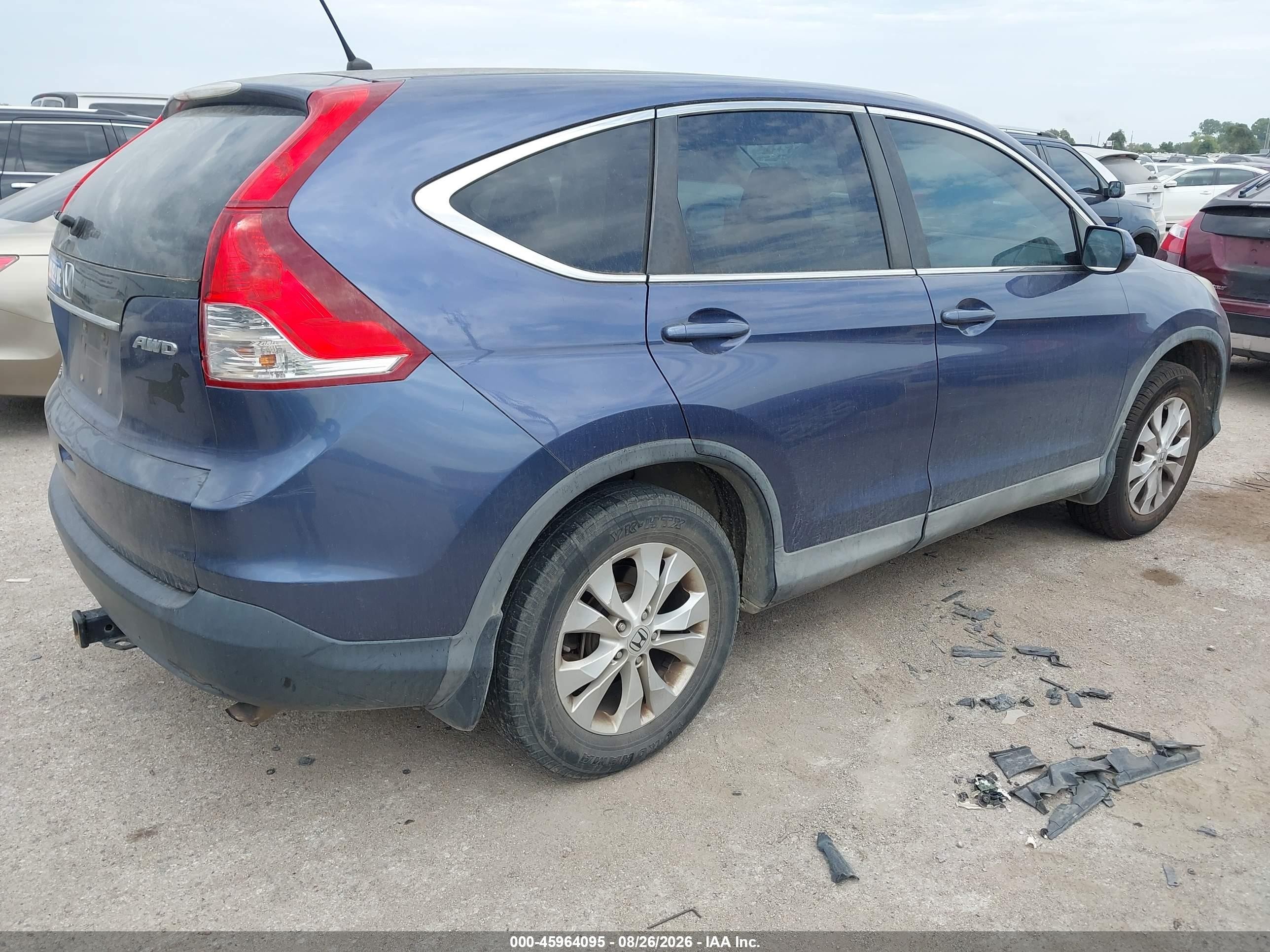 2014 Honda Cr-v Ex Blue vin: 2HKRM4H57EH691492