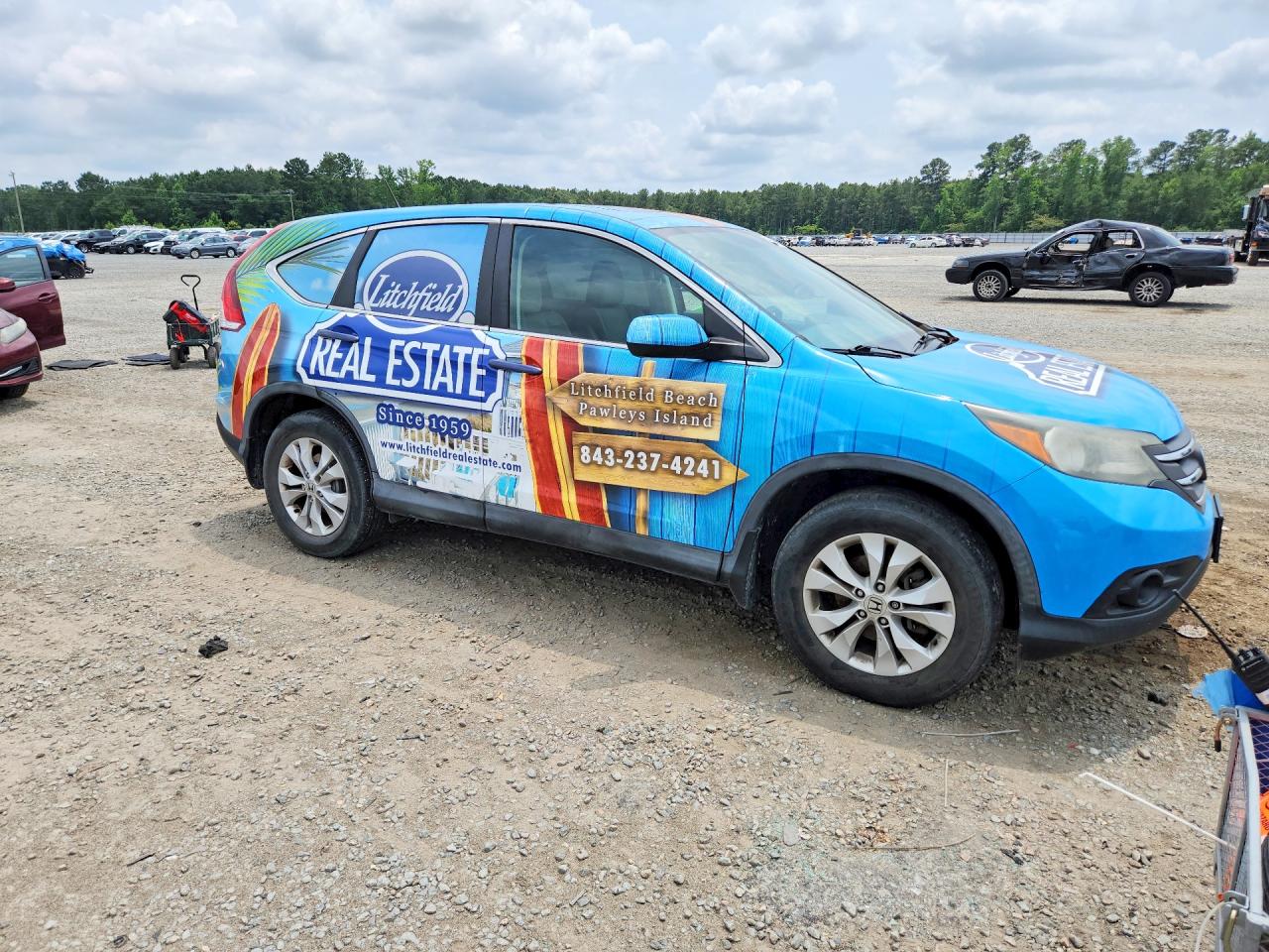 2014 Honda Cr-v Ex Blue vin: 2HKRM4H57EH698670