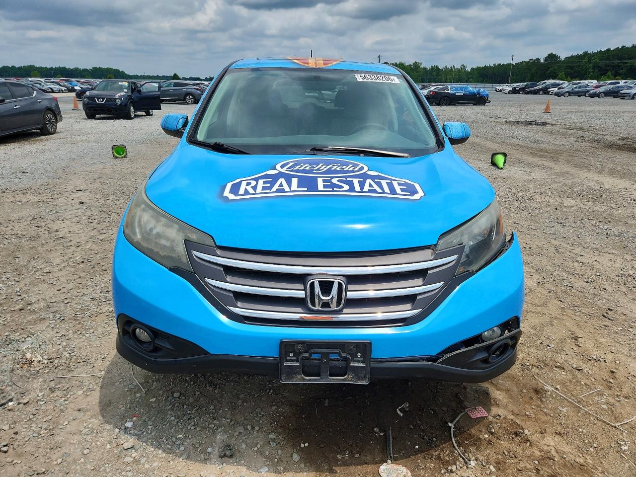 2014 Honda Cr-v Ex Blue vin: 2HKRM4H57EH698670