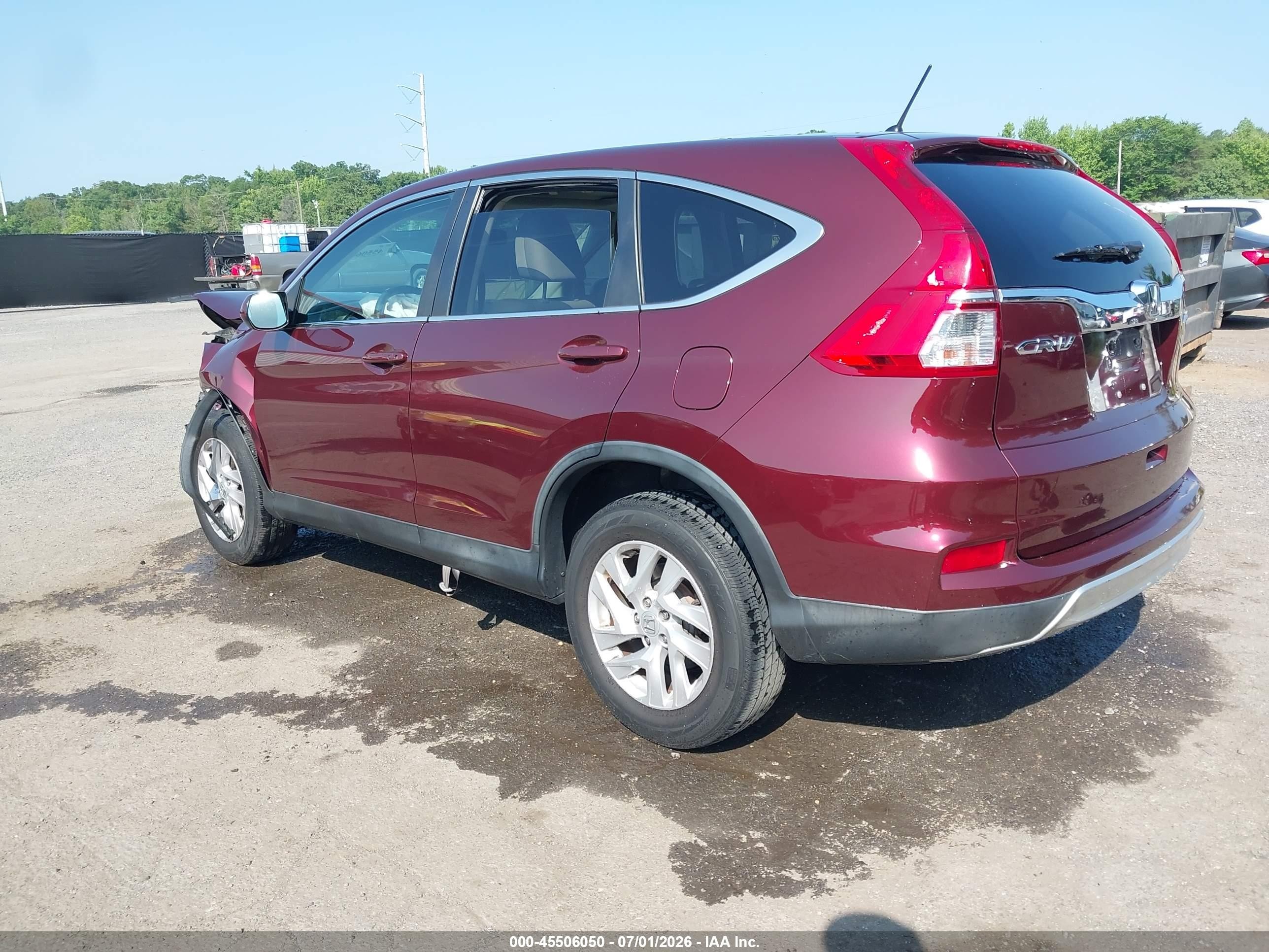 2015 Honda Cr-v Ex Burgundy vin: 2HKRM4H57FH641032