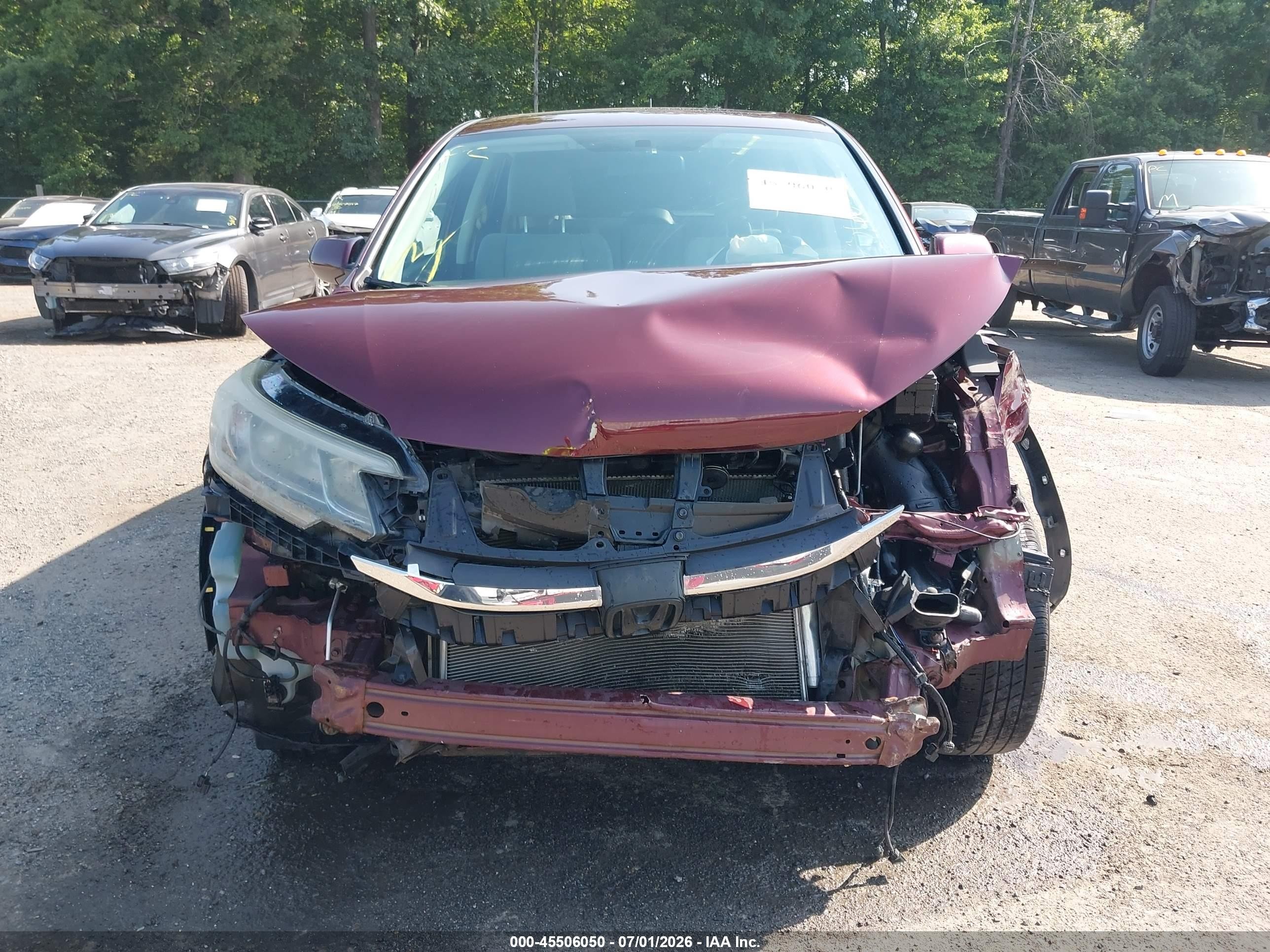 2015 Honda Cr-v Ex Burgundy vin: 2HKRM4H57FH641032