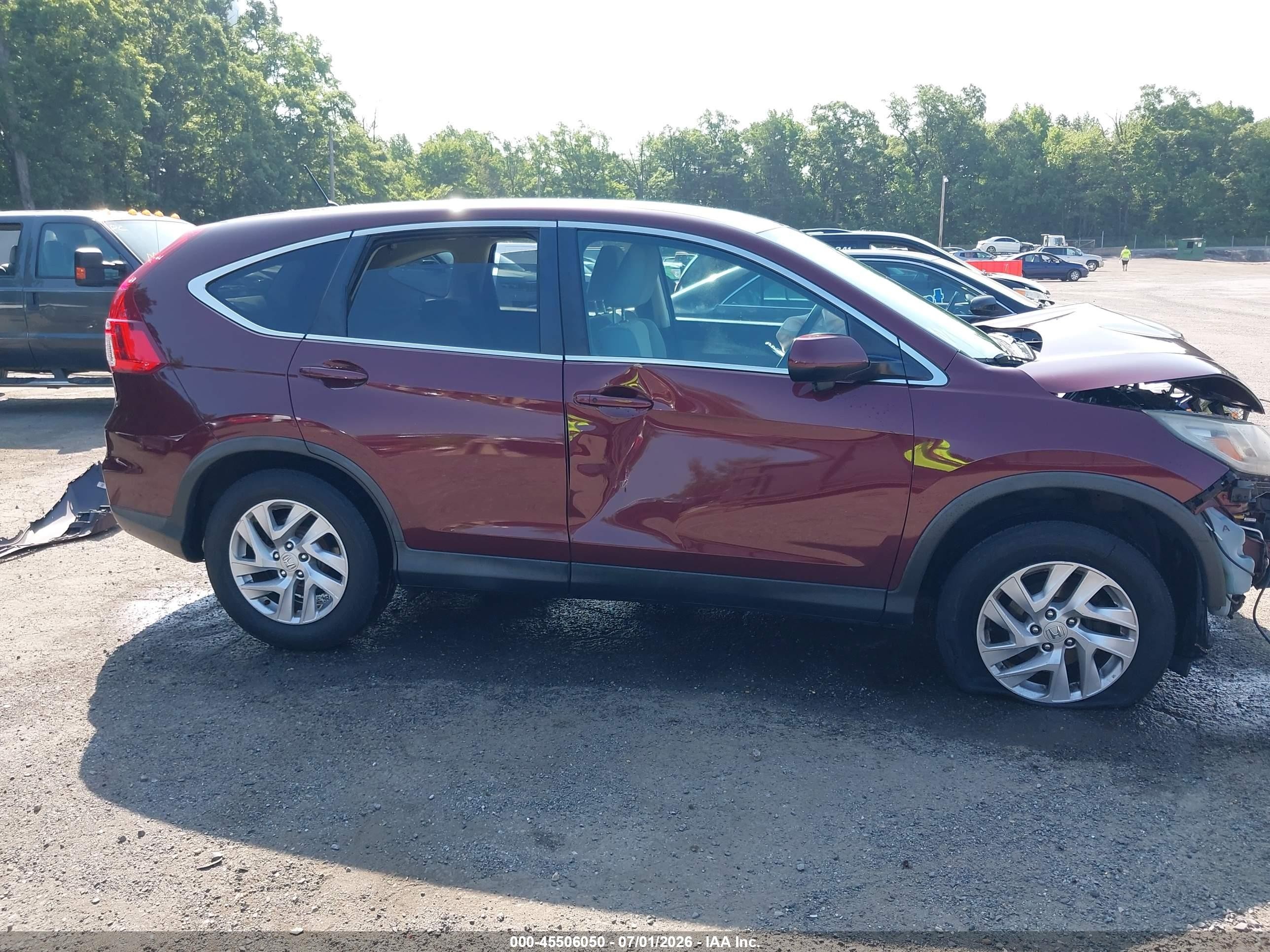 2015 Honda Cr-v Ex Burgundy vin: 2HKRM4H57FH641032