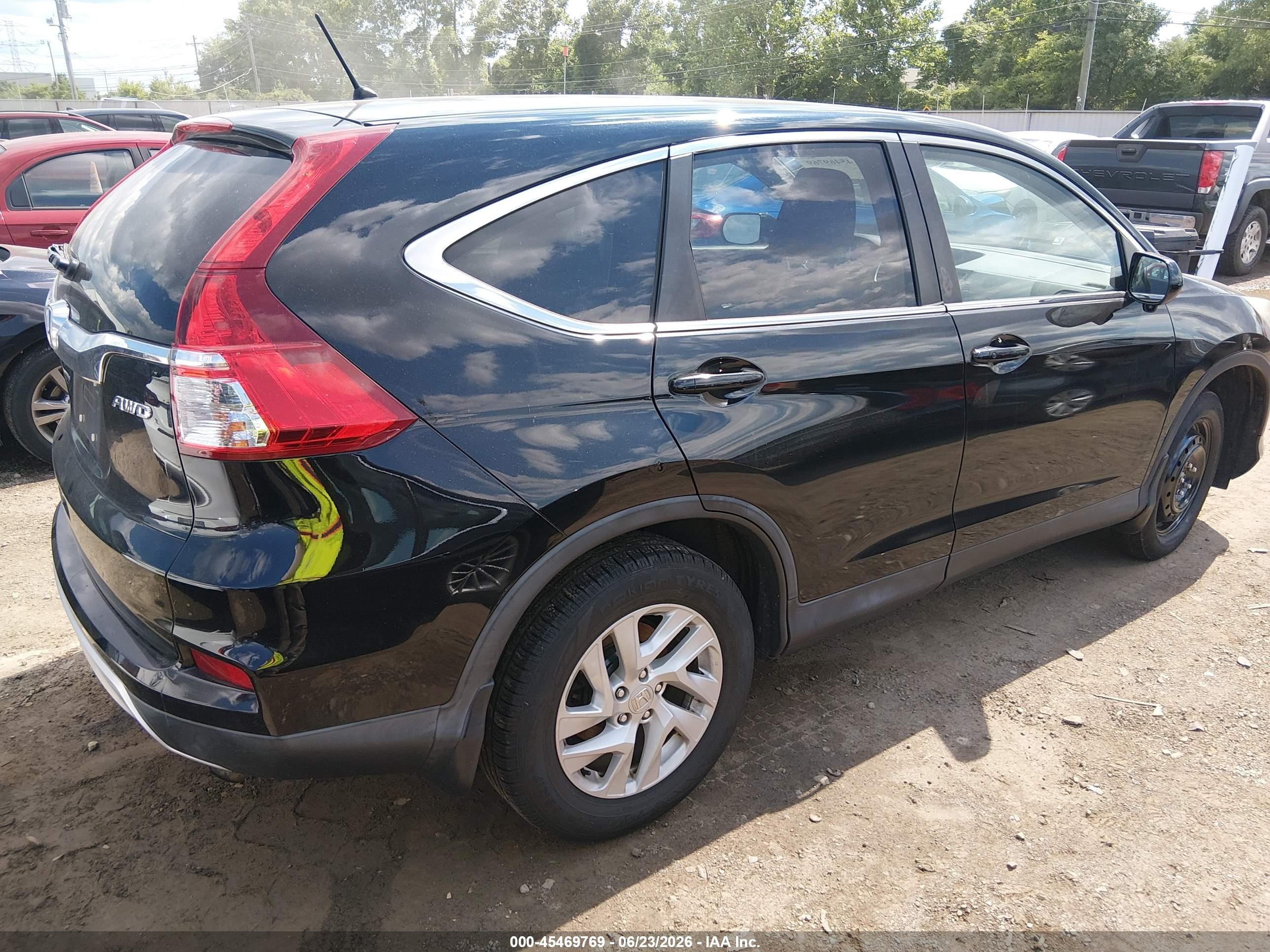 2015 Honda Cr-v Ex Черный vin: 2HKRM4H57FH651091