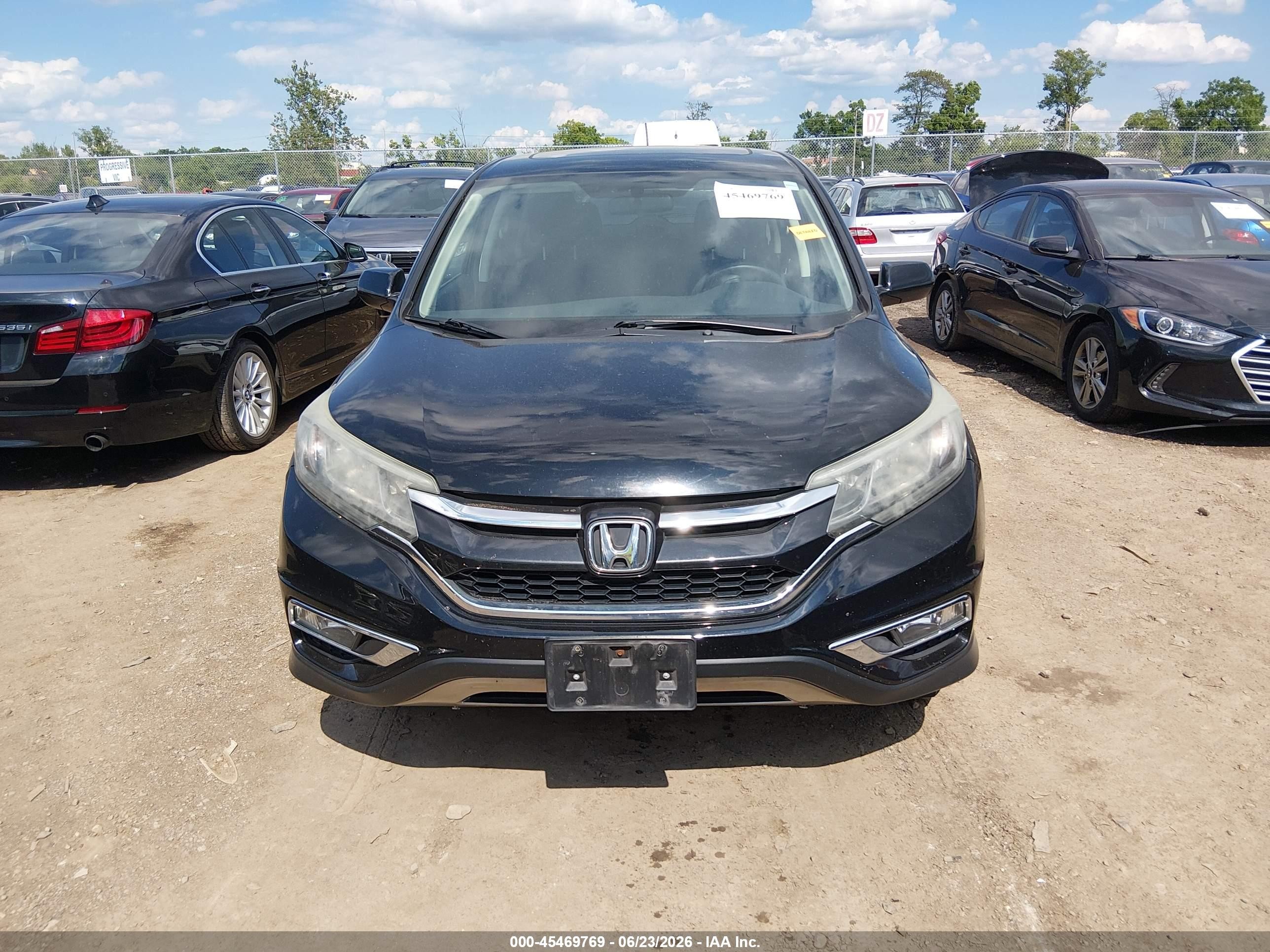 2015 Honda Cr-v Ex Черный vin: 2HKRM4H57FH651091