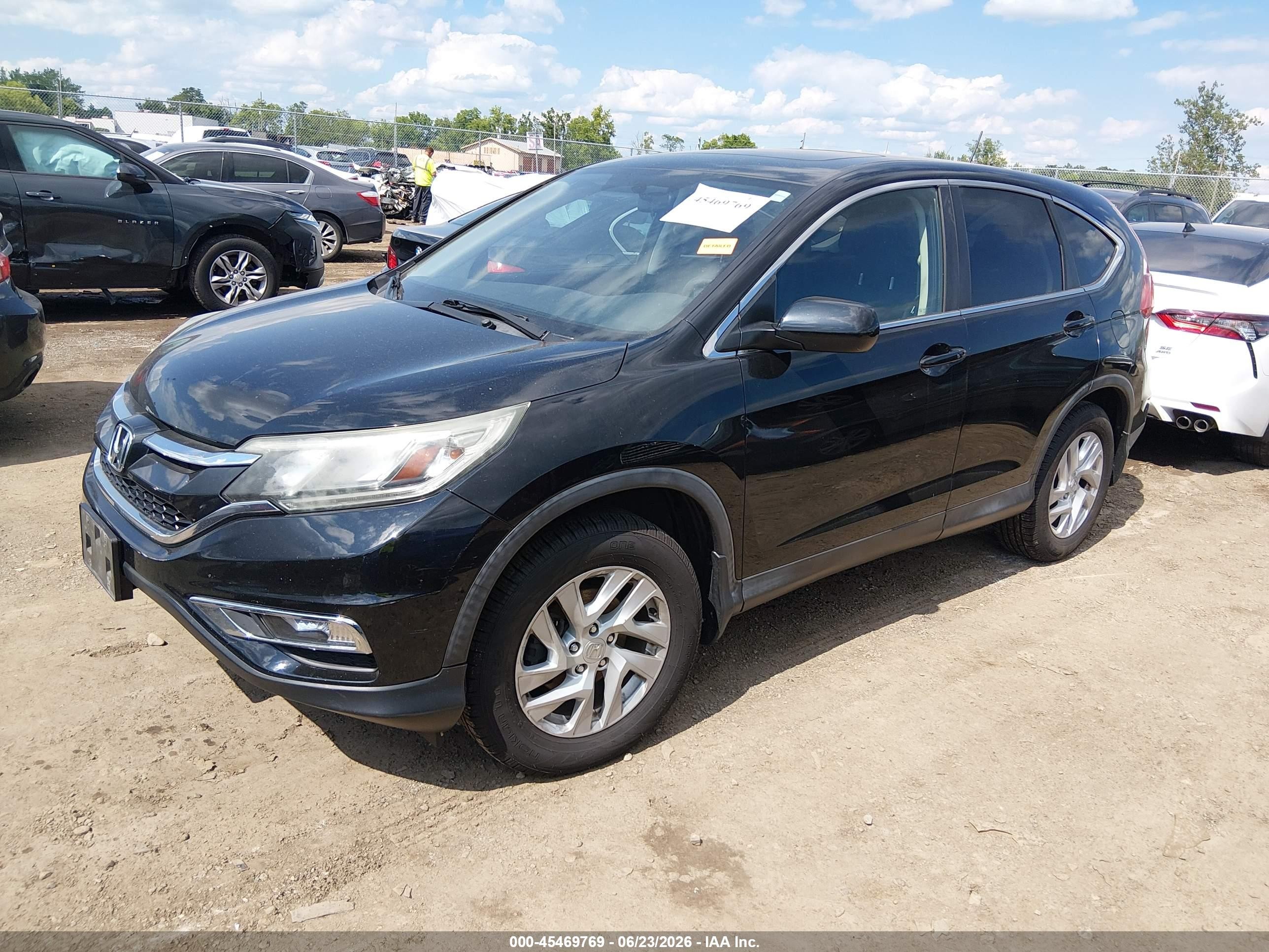 2015 Honda Cr-v Ex Черный vin: 2HKRM4H57FH651091
