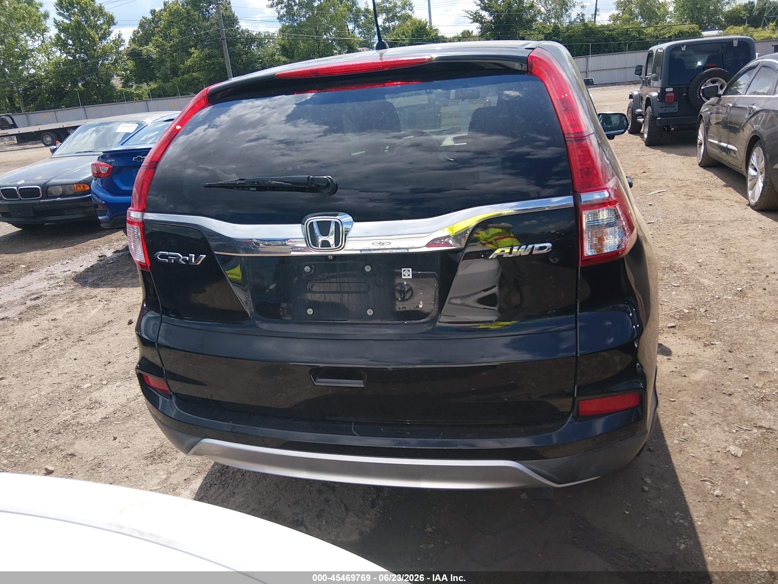 2015 Honda Cr-v Ex Черный vin: 2HKRM4H57FH651091