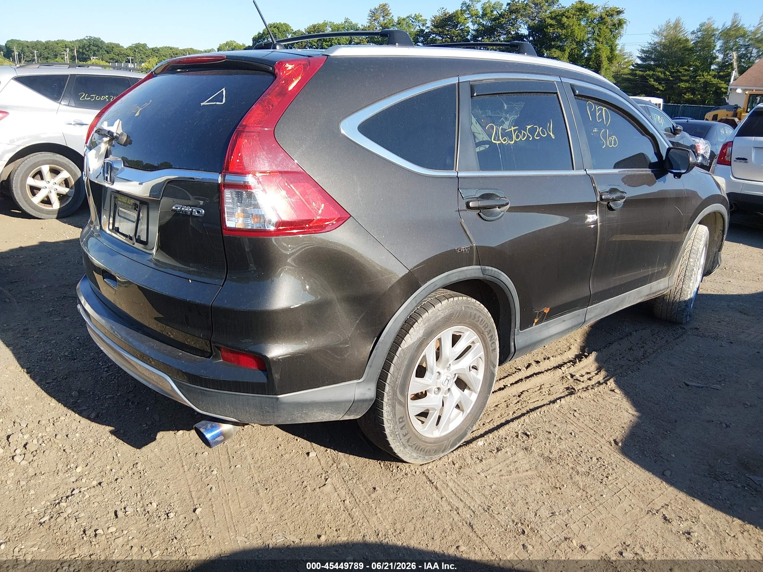 2015 Honda Cr-v Ex Black vin: 2HKRM4H57FH657733