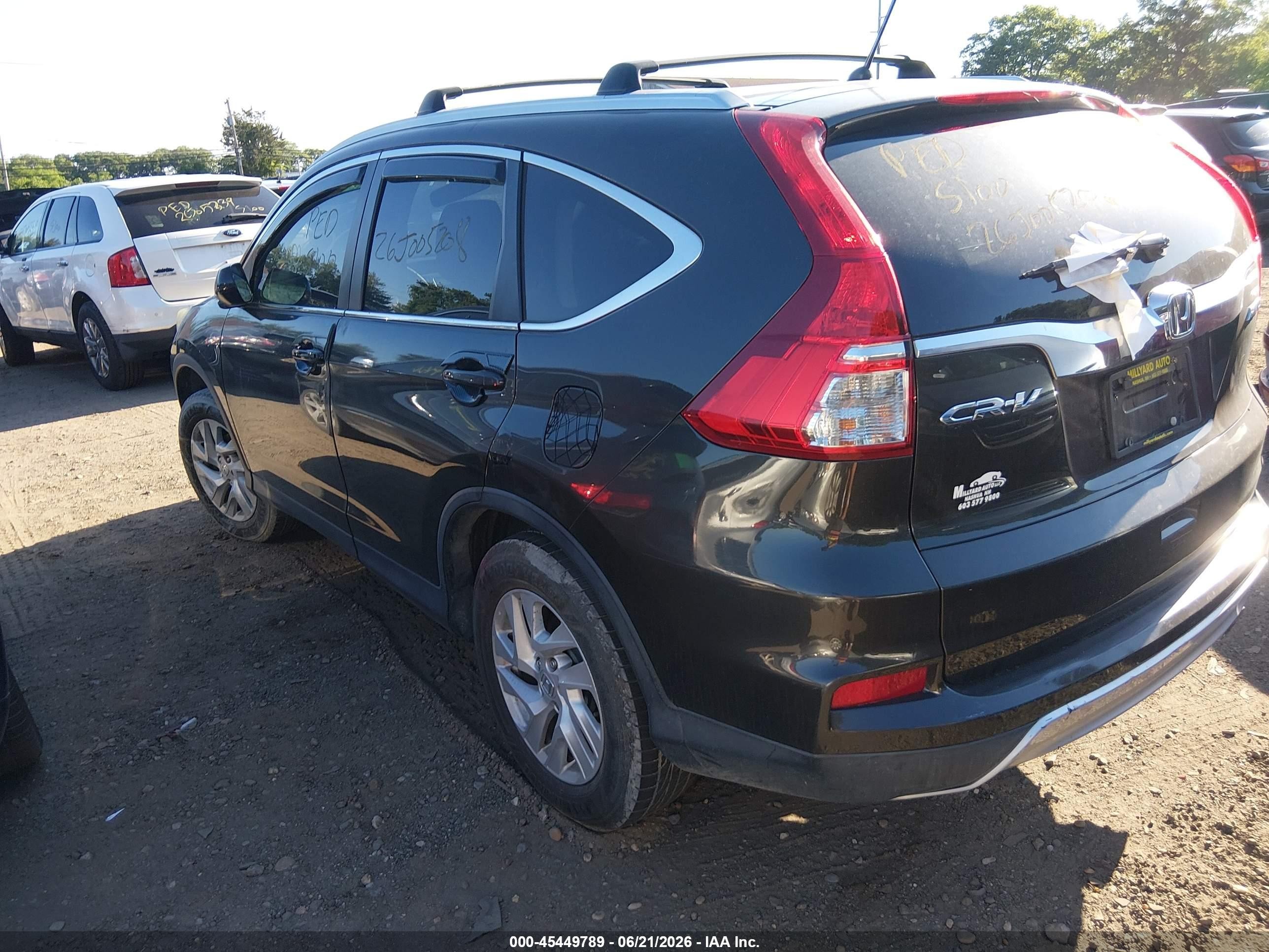 2015 Honda Cr-v Ex Black vin: 2HKRM4H57FH657733