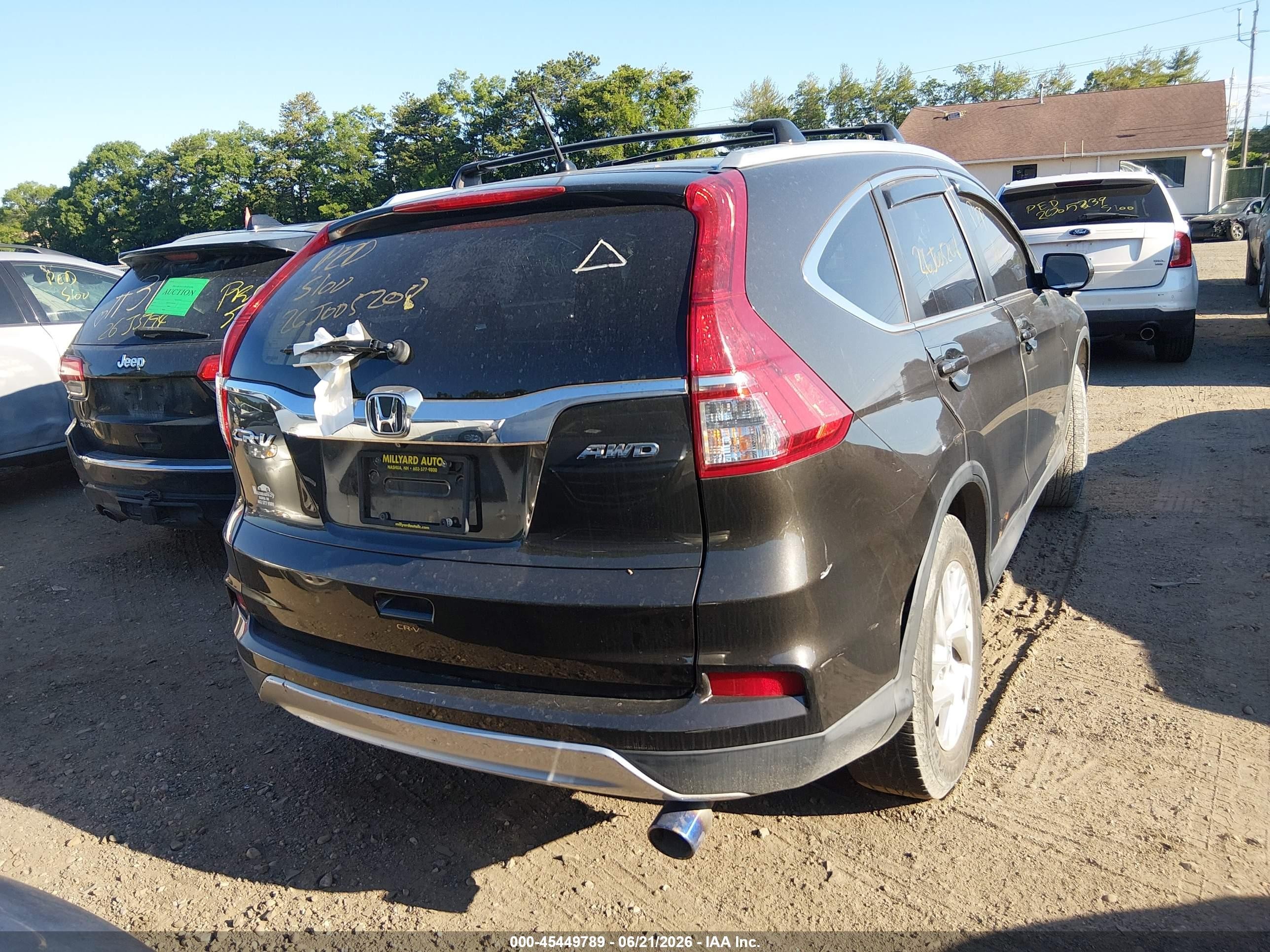2015 Honda Cr-v Ex Black vin: 2HKRM4H57FH657733
