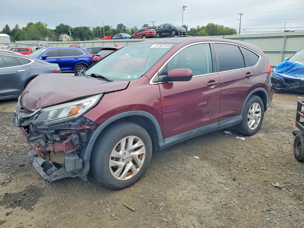 2015 Honda Cr-v Ex Burgundy vin: 2HKRM4H57FH703898