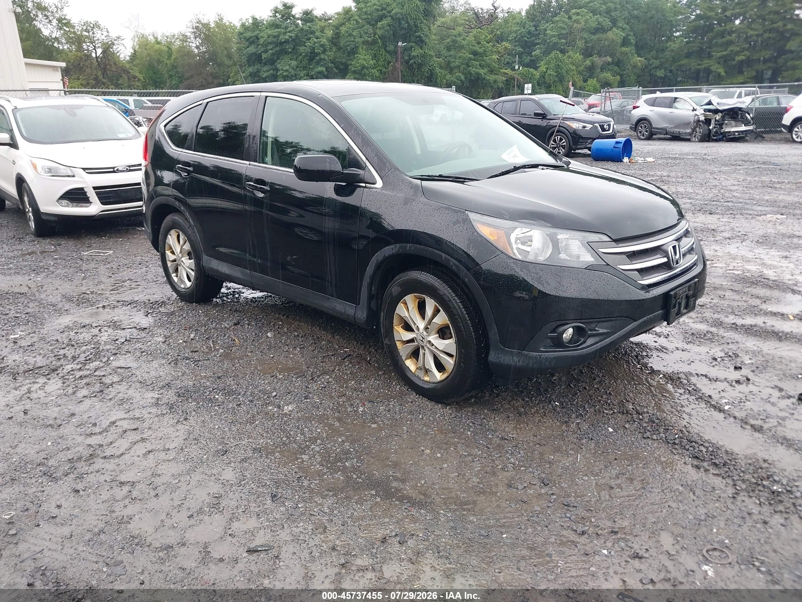 2012 Honda Cr-v Ex Black vin: 2HKRM4H58CH606172