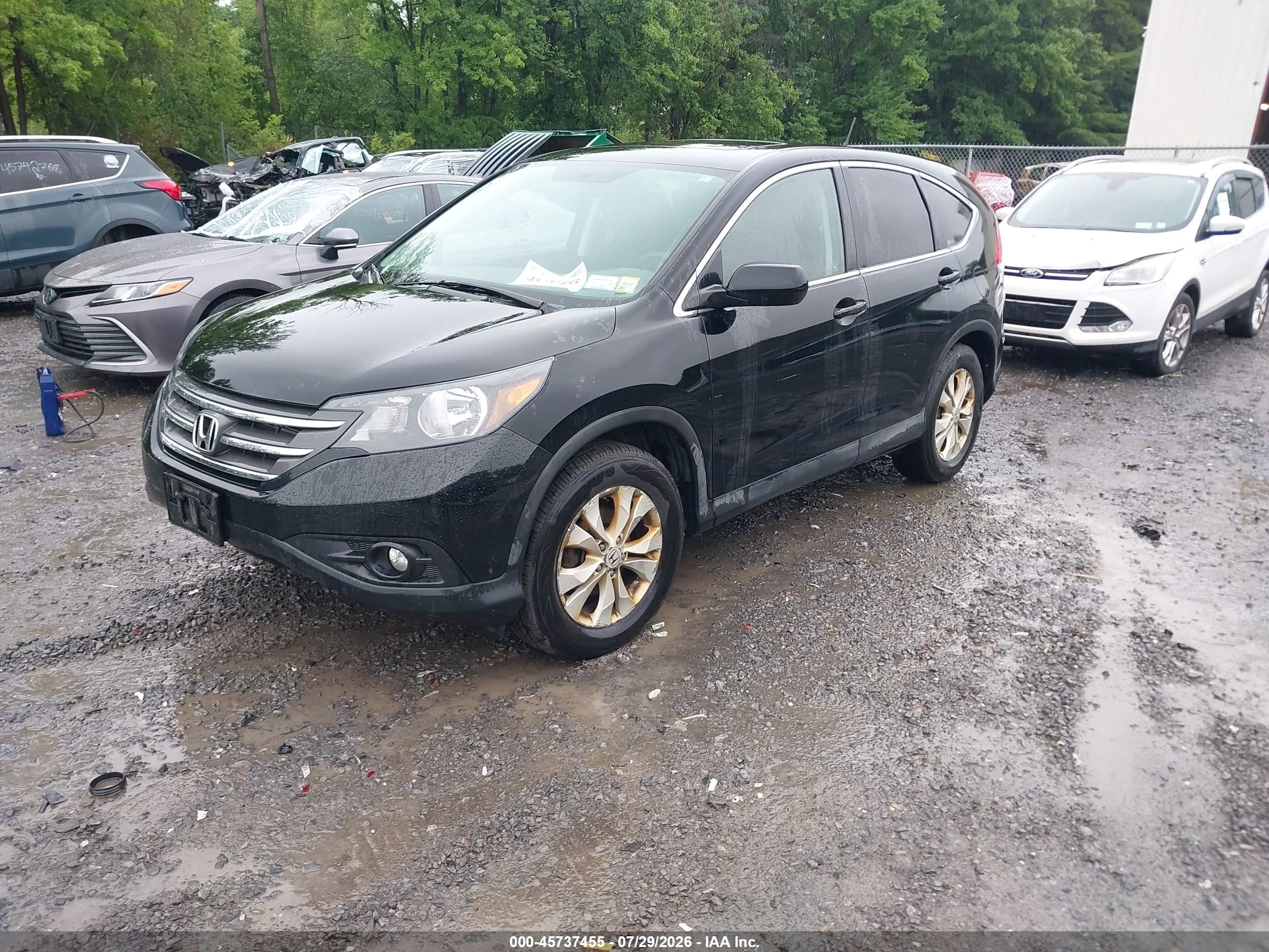 2012 Honda Cr-v Ex Black vin: 2HKRM4H58CH606172