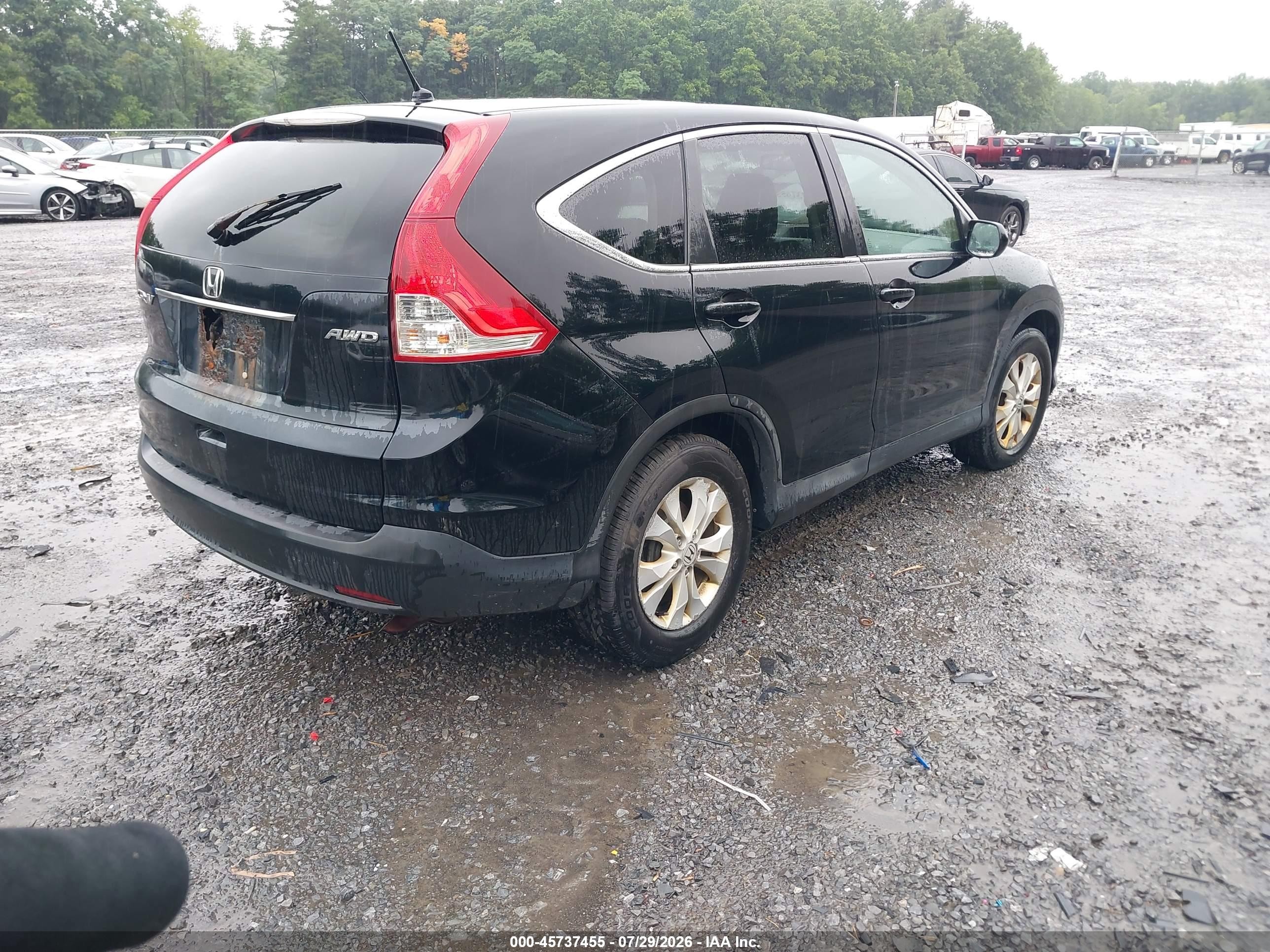 2012 Honda Cr-v Ex Black vin: 2HKRM4H58CH606172