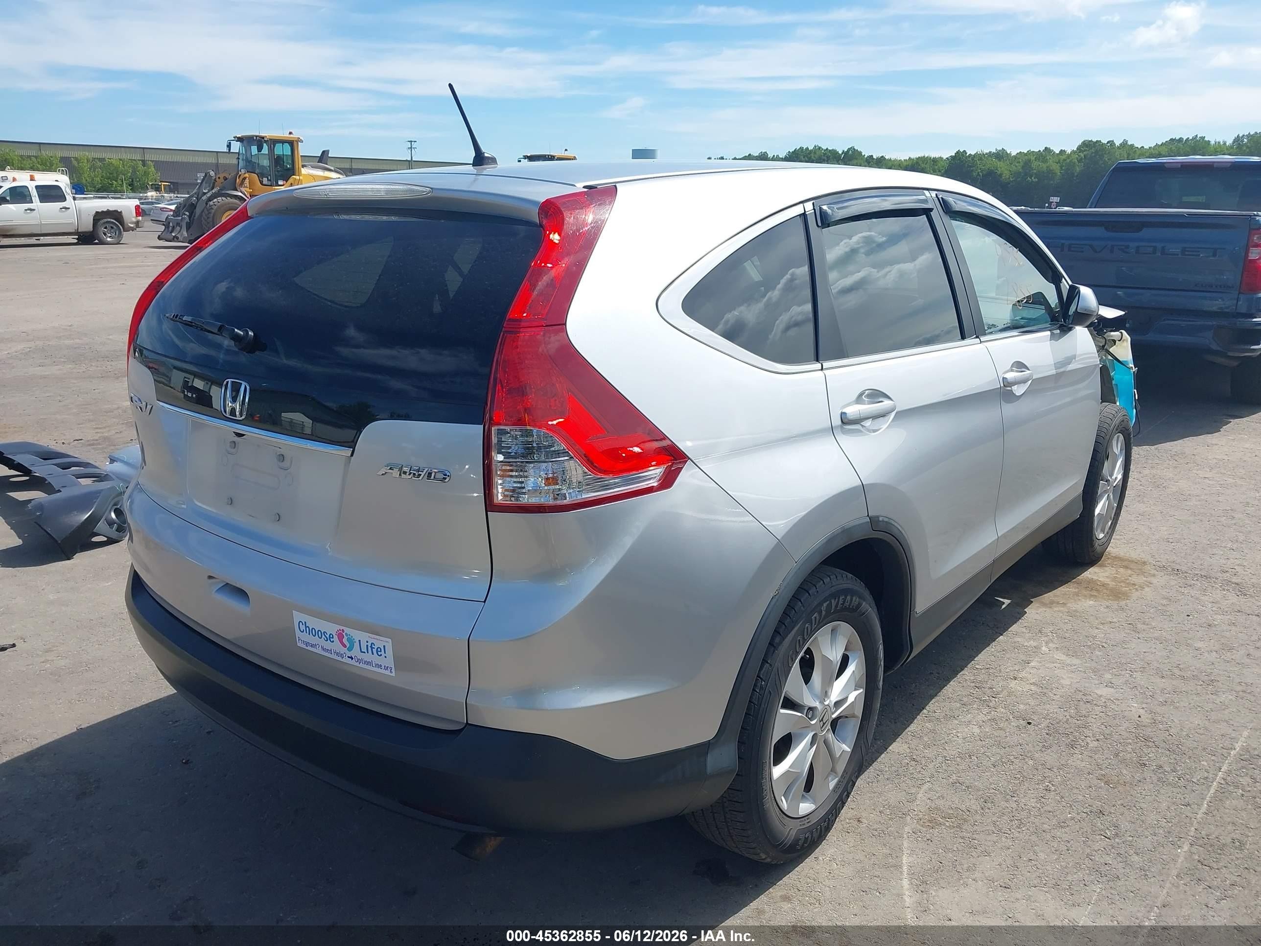 2013 Honda Cr-v Ex Silver vin: 2HKRM4H58DH609302