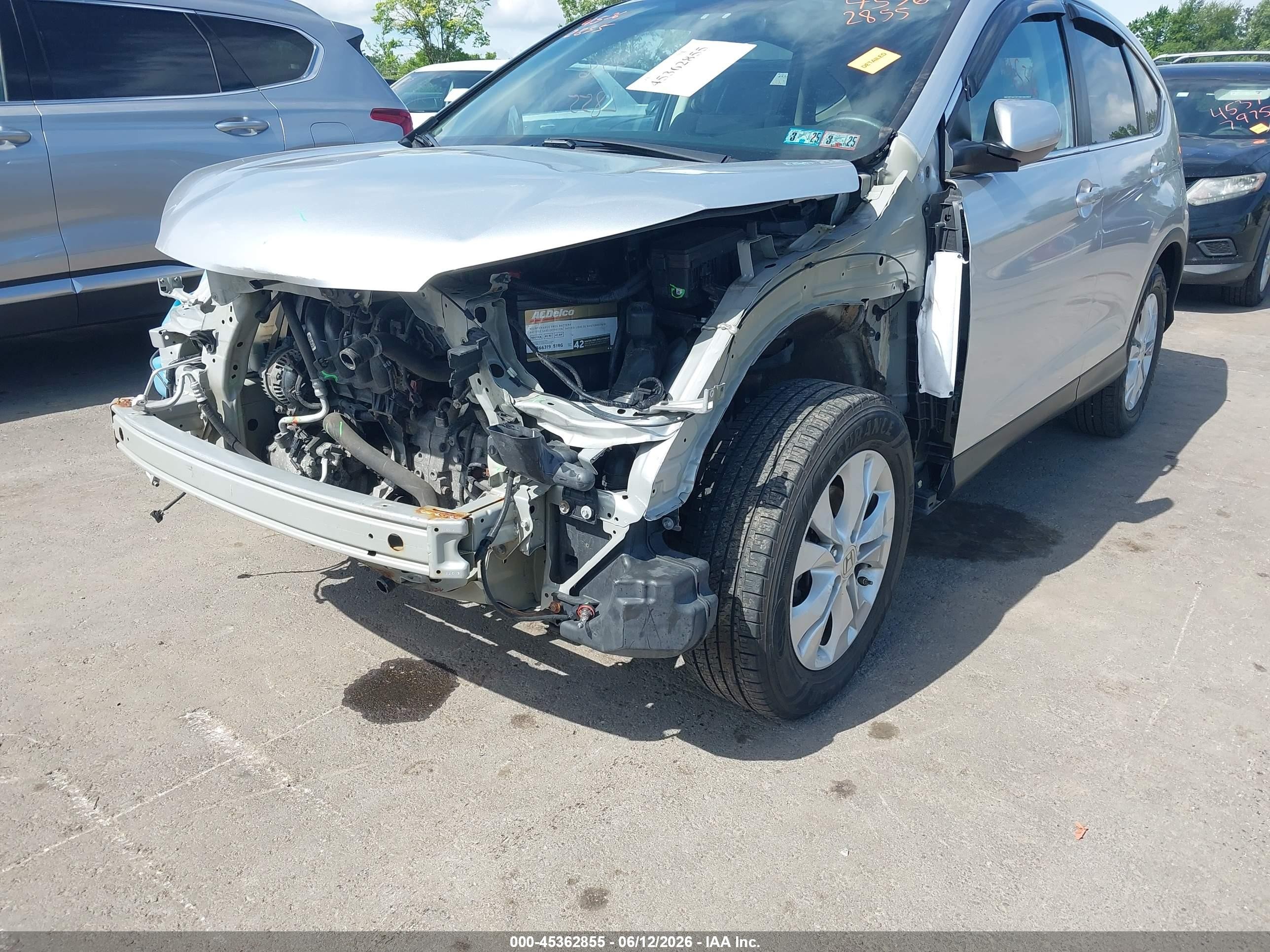 2013 Honda Cr-v Ex Silver vin: 2HKRM4H58DH609302