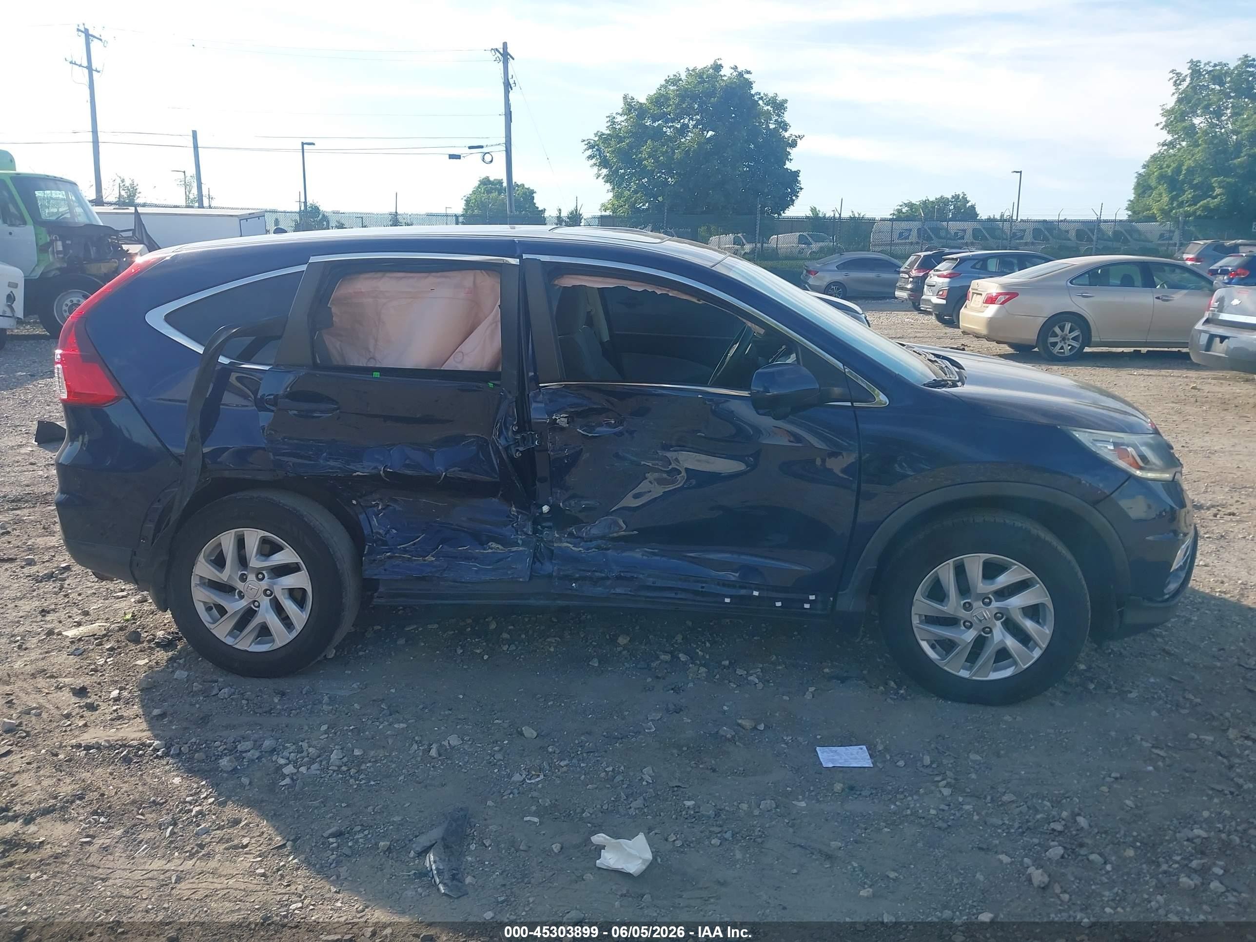 2015 Honda Cr-v Ex Dark Blue vin: 2HKRM4H58FH603583