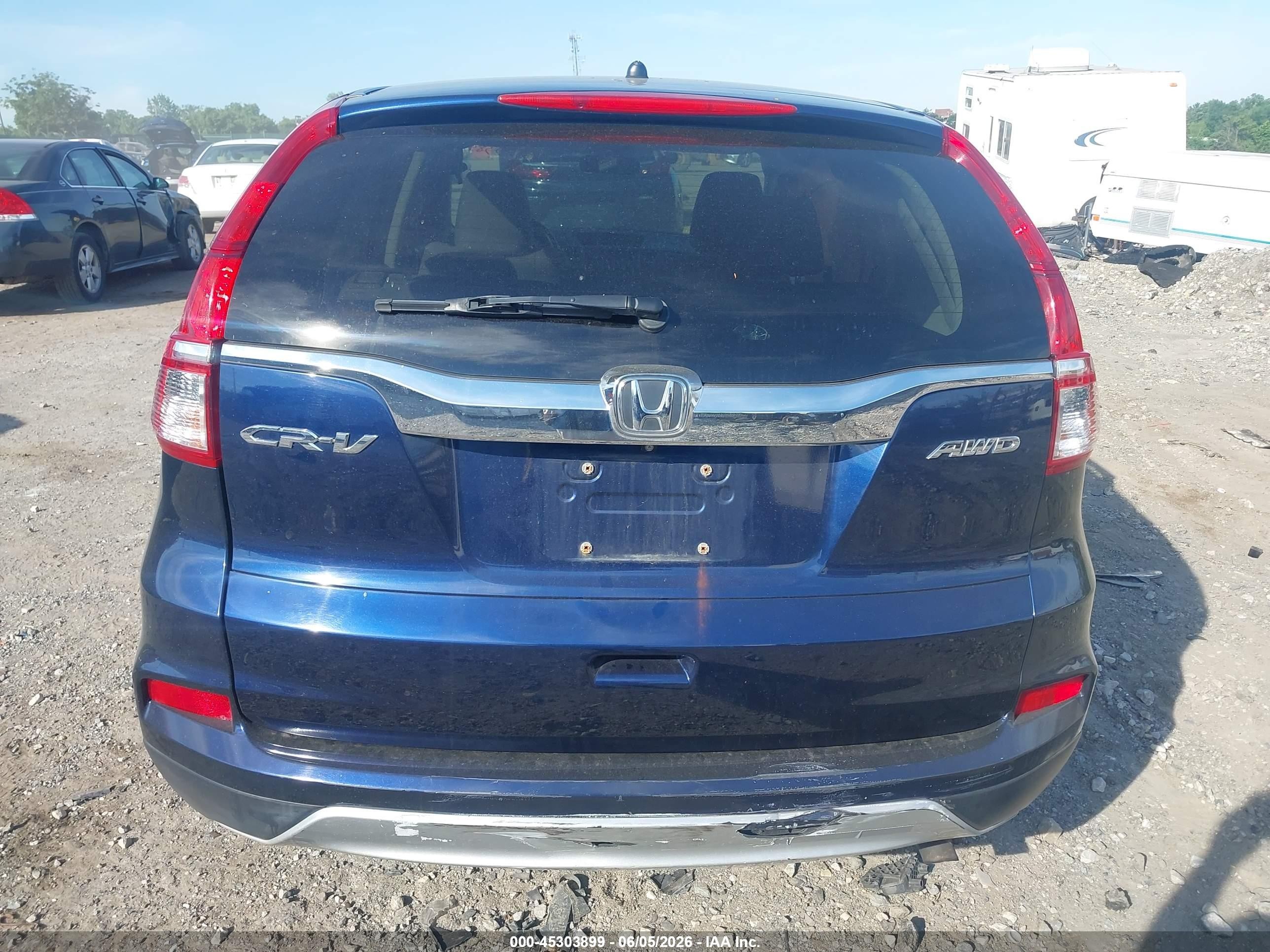 2015 Honda Cr-v Ex Dark Blue vin: 2HKRM4H58FH603583