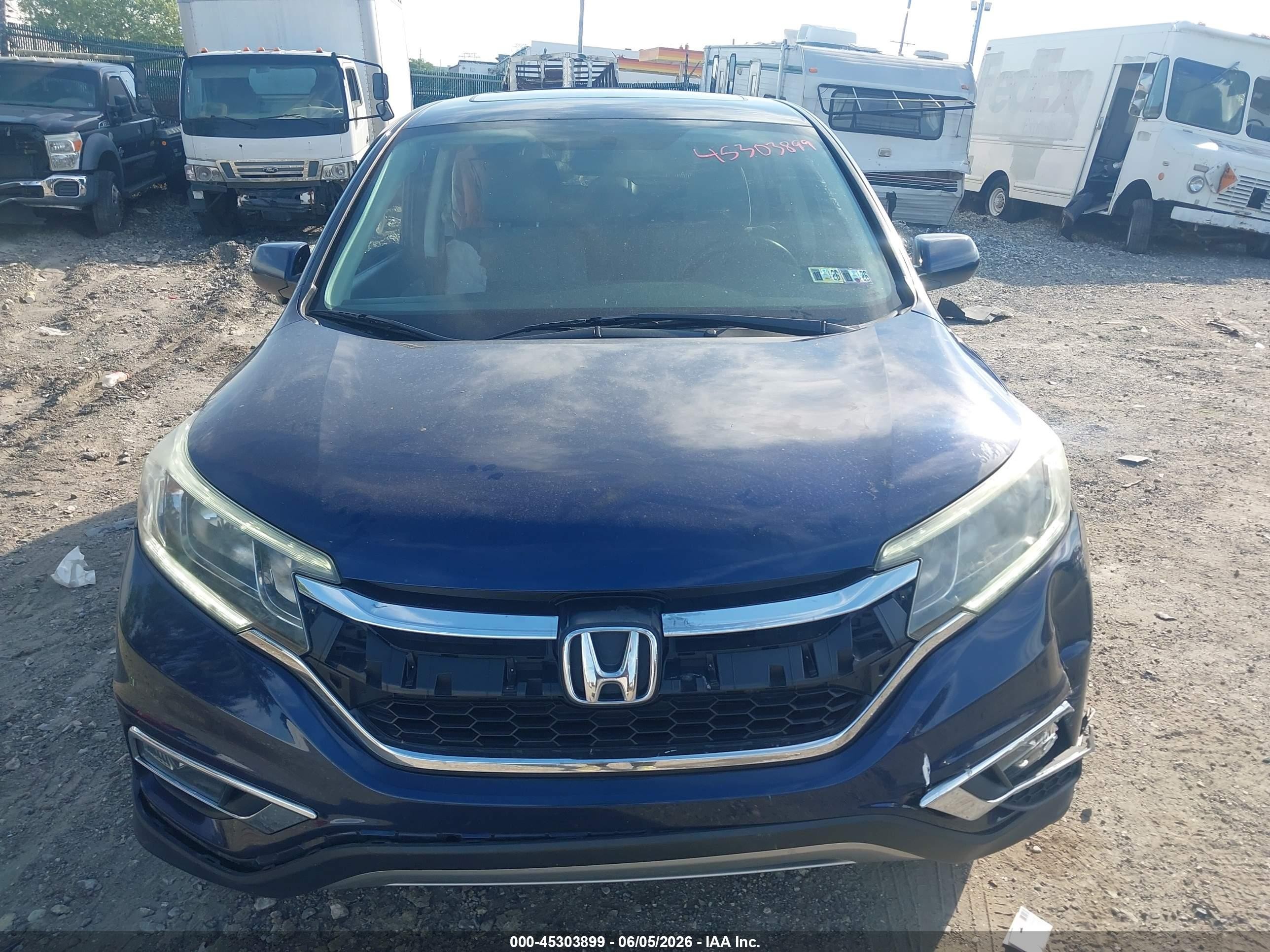 2015 Honda Cr-v Ex Dark Blue vin: 2HKRM4H58FH603583