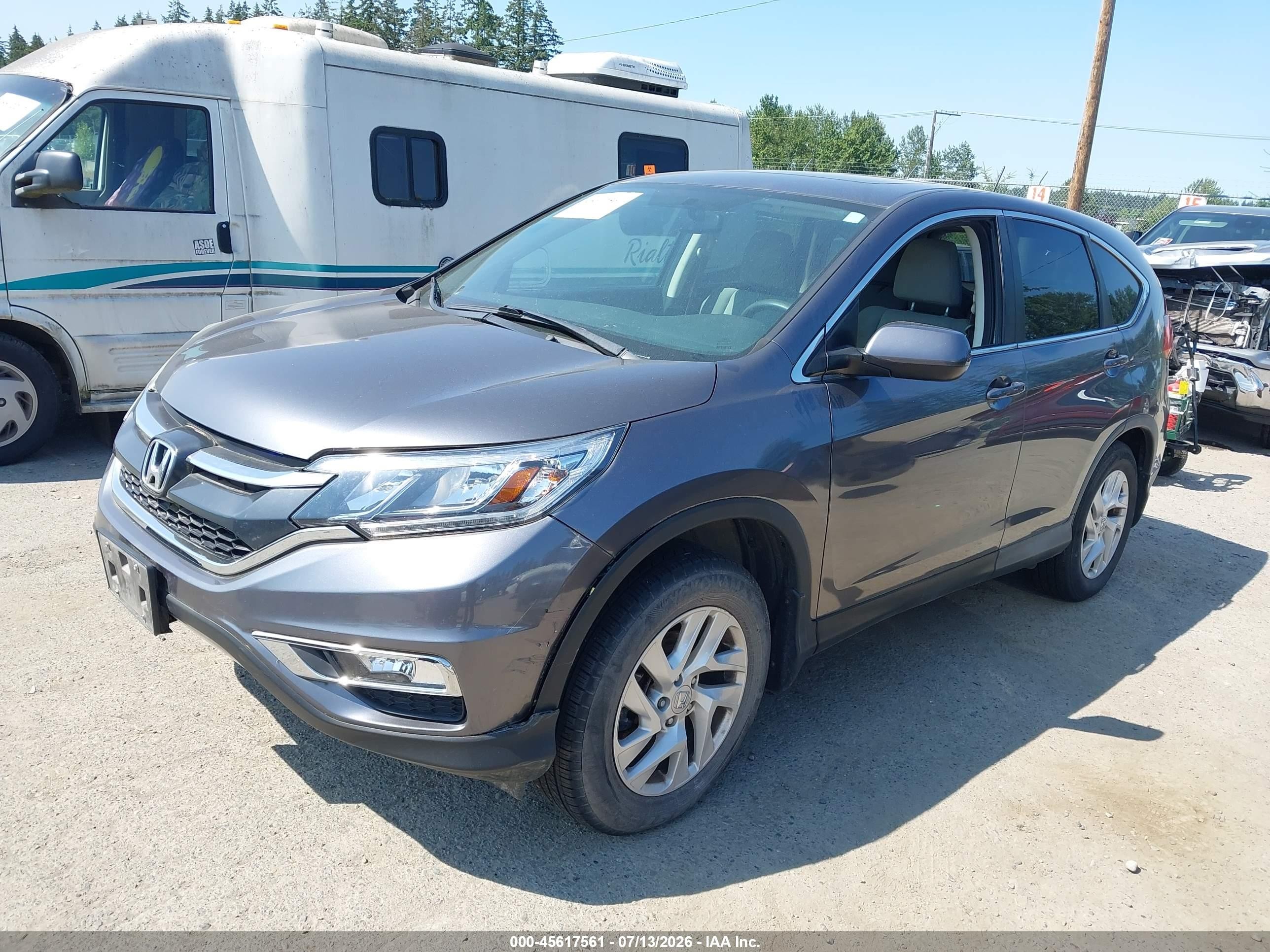 2015 Honda Cr-v Ex Gray vin: 2HKRM4H58FH649012