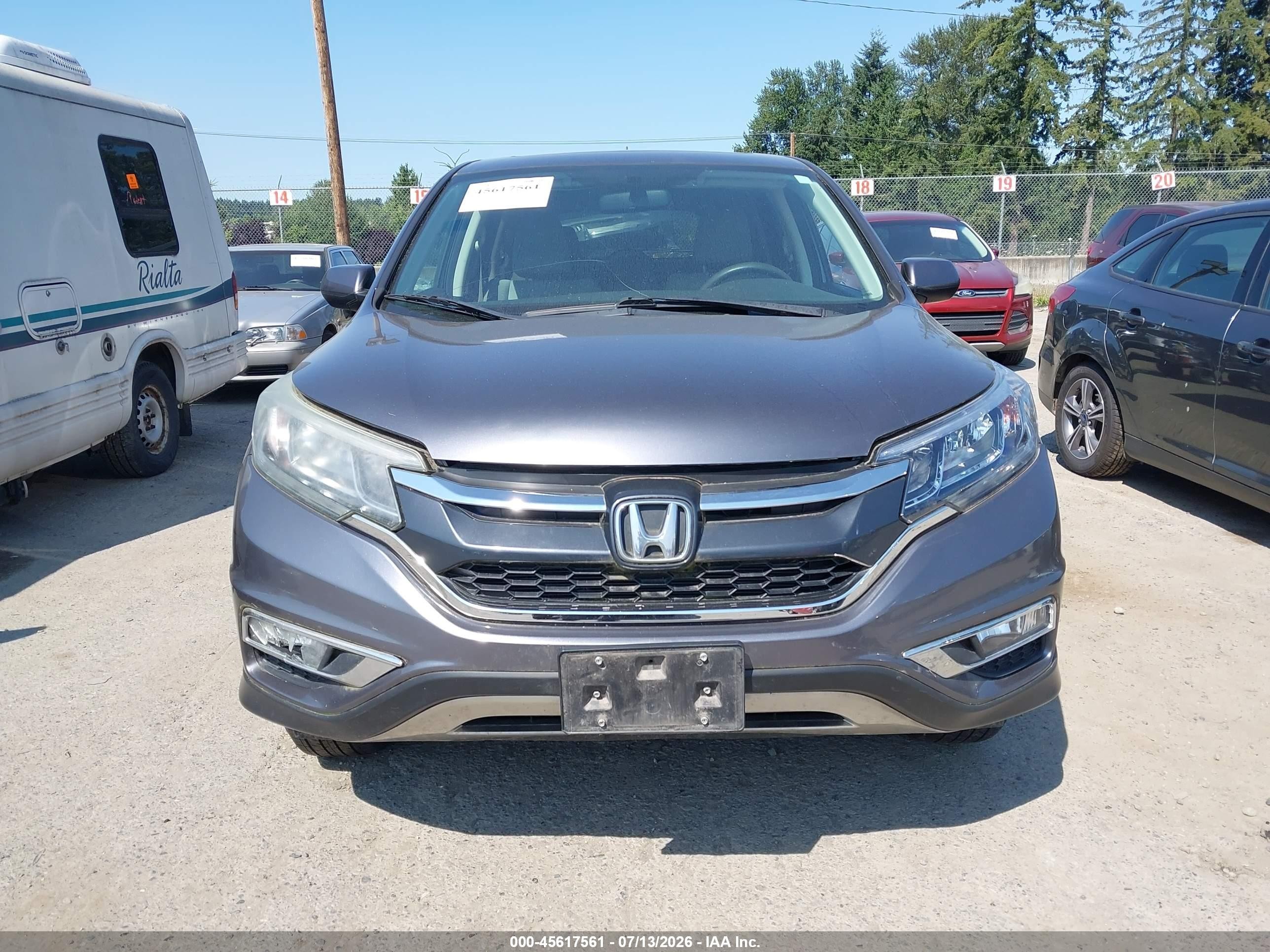 2015 Honda Cr-v Ex Gray vin: 2HKRM4H58FH649012