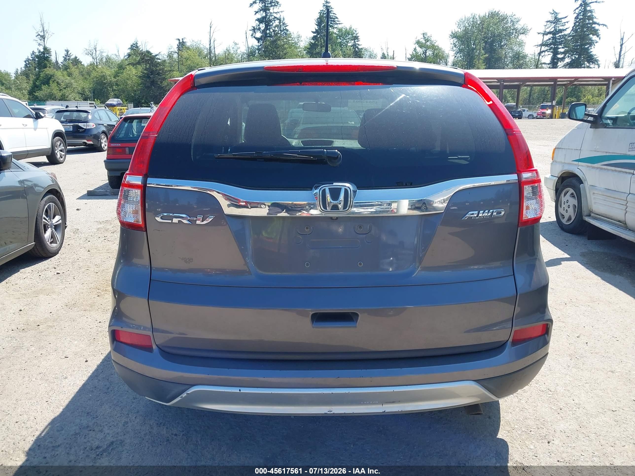 2015 Honda Cr-v Ex Gray vin: 2HKRM4H58FH649012