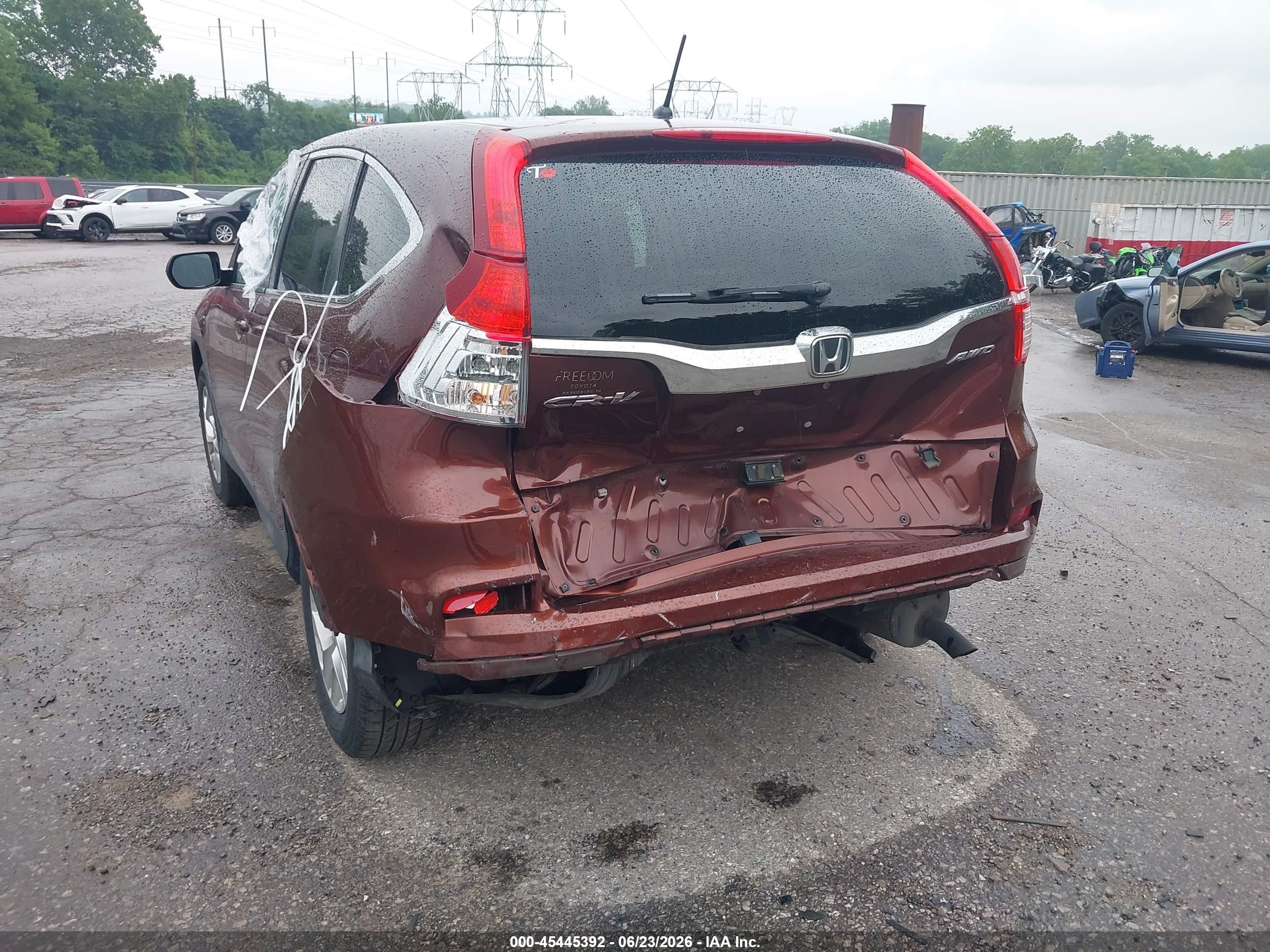 2015 Honda Cr-v Ex Red vin: 2HKRM4H58FH649494
