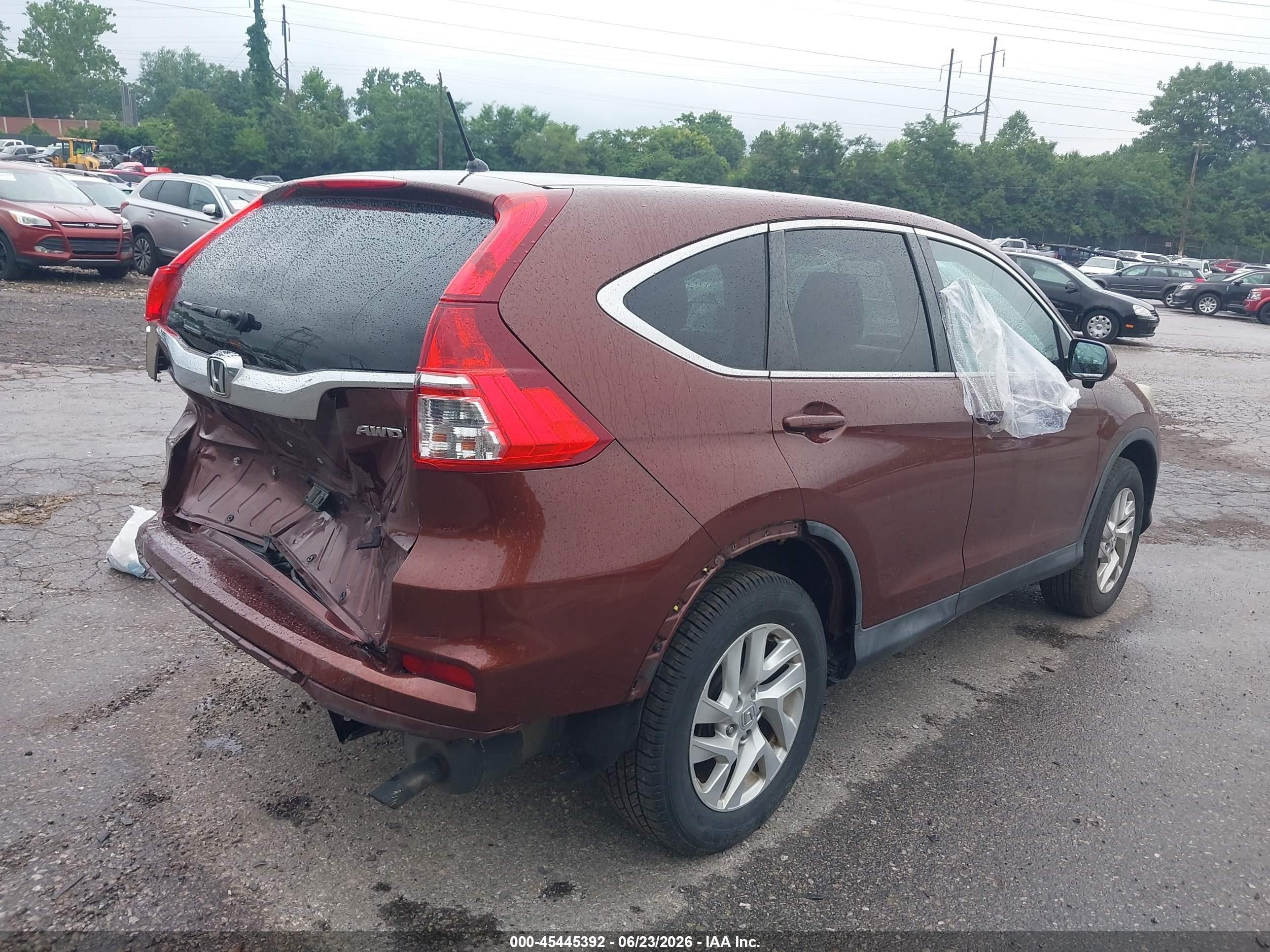 2015 Honda Cr-v Ex Red vin: 2HKRM4H58FH649494