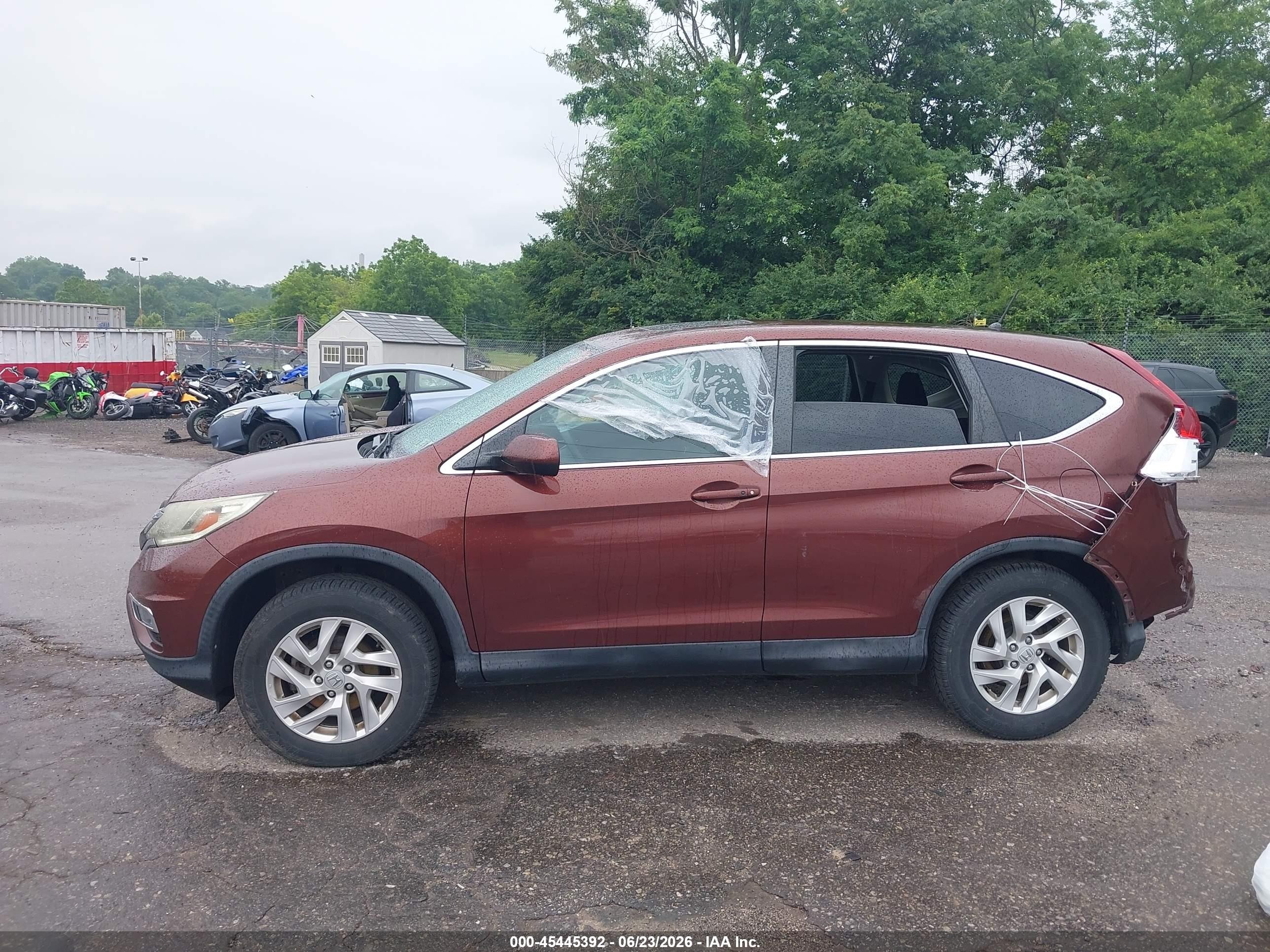 2015 Honda Cr-v Ex Red vin: 2HKRM4H58FH649494