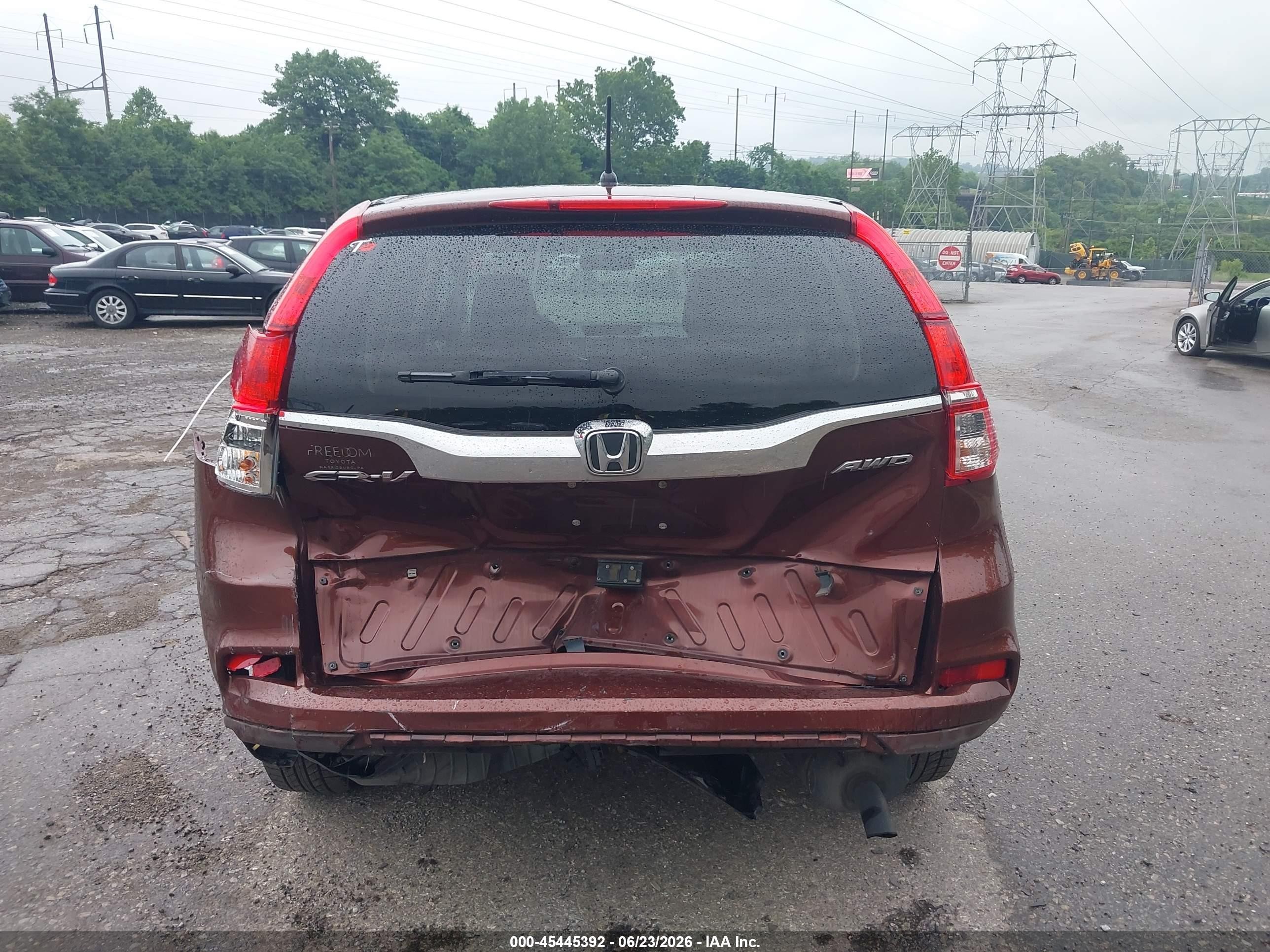 2015 Honda Cr-v Ex Red vin: 2HKRM4H58FH649494