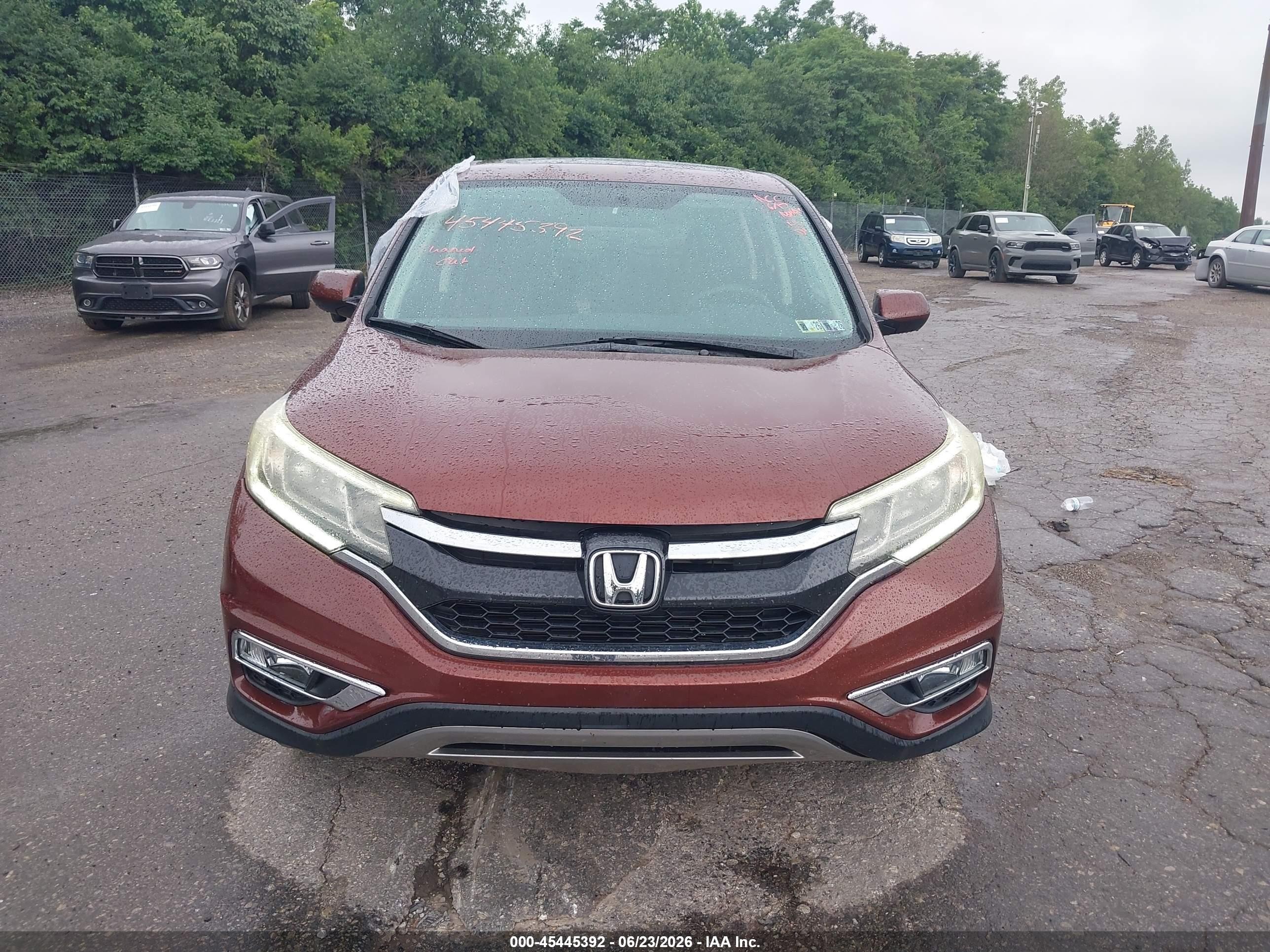 2015 Honda Cr-v Ex Red vin: 2HKRM4H58FH649494