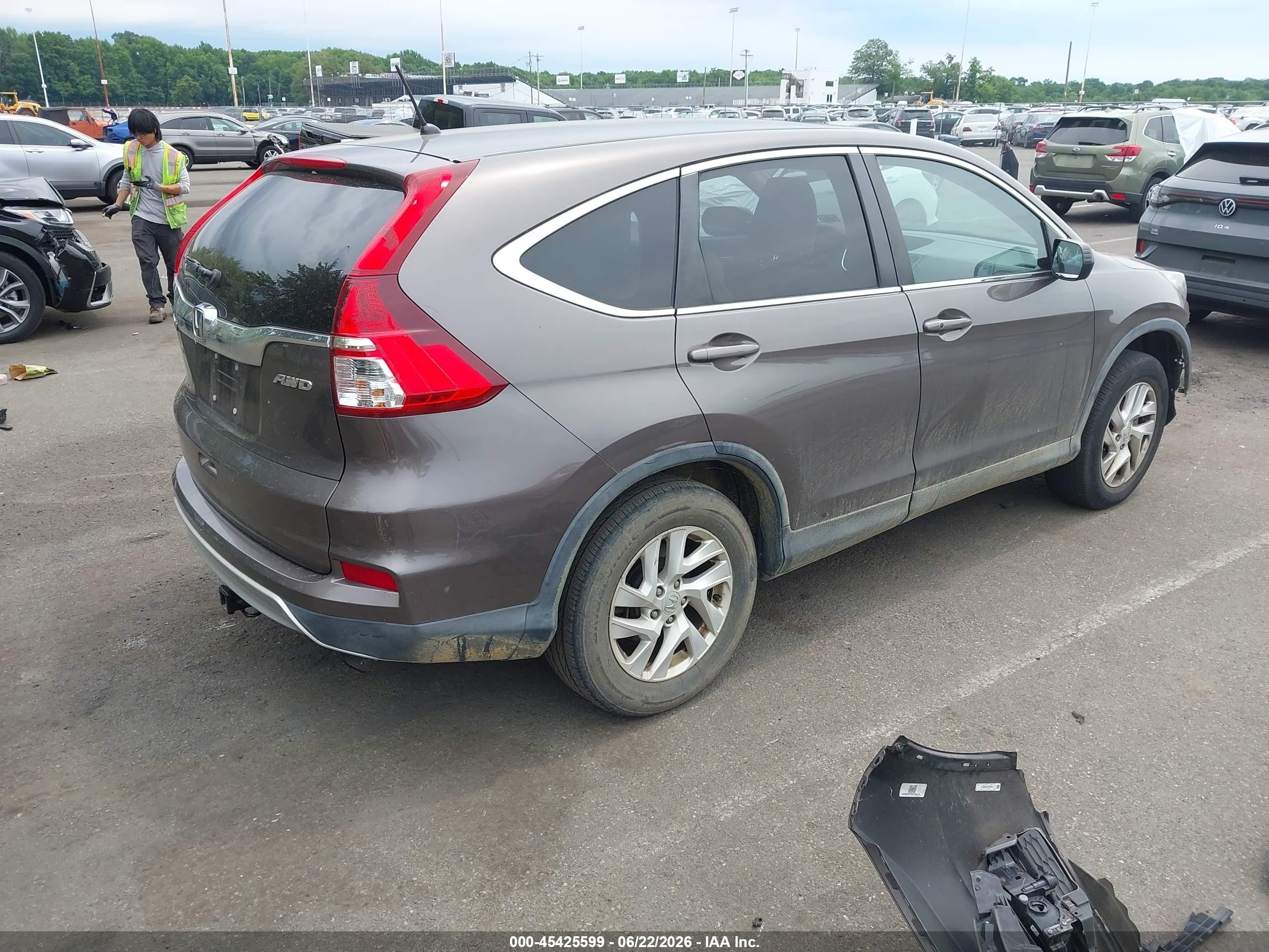 2015 Honda Cr-v Ex Серый vin: 2HKRM4H58FH664674