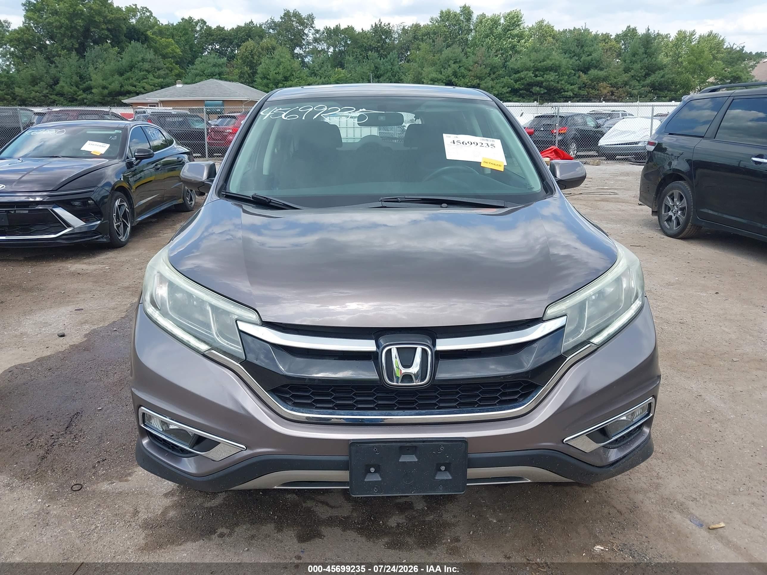 2015 Honda Cr-v Ex Gray vin: 2HKRM4H58FH666568
