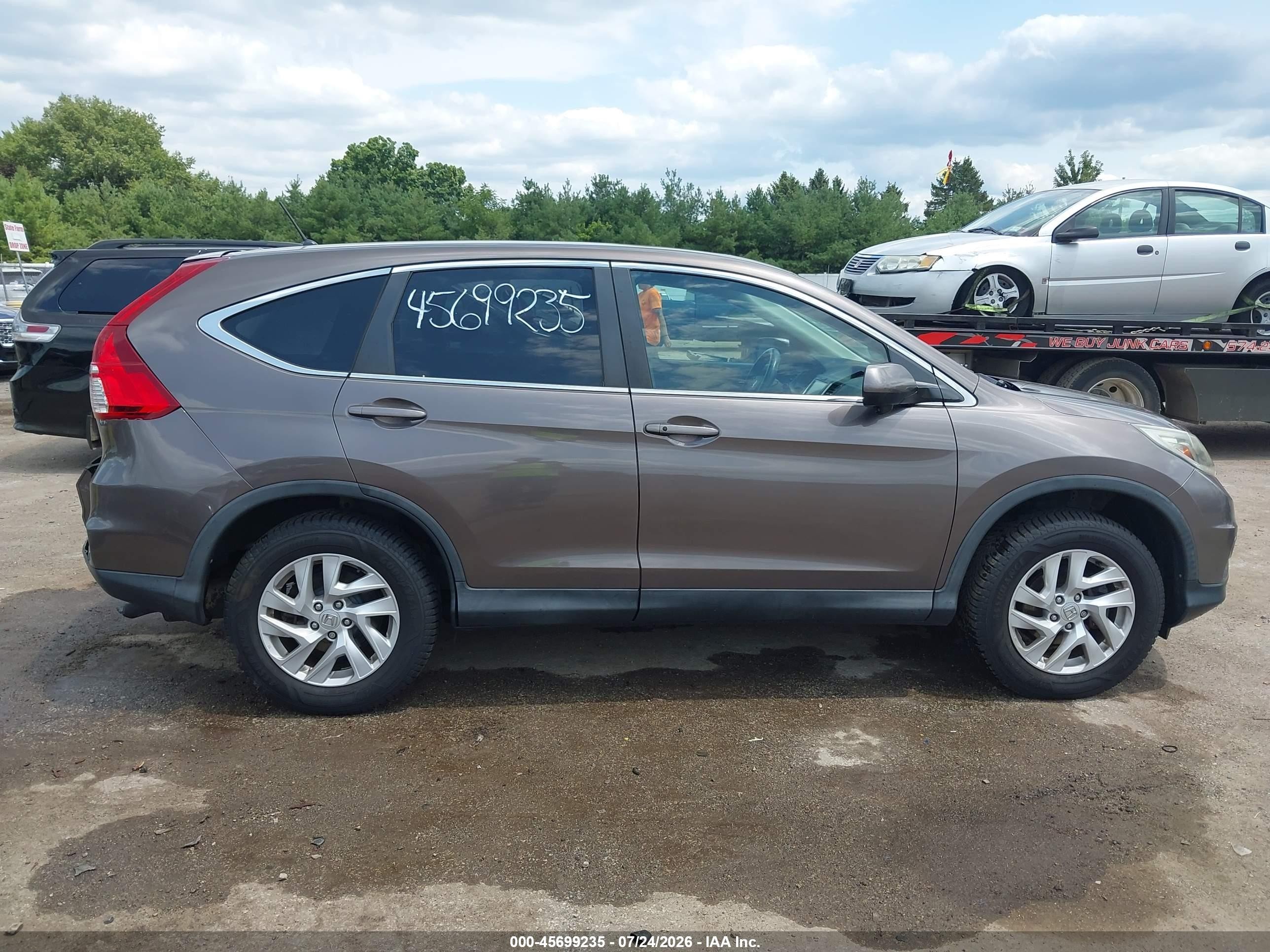 2015 Honda Cr-v Ex Gray vin: 2HKRM4H58FH666568